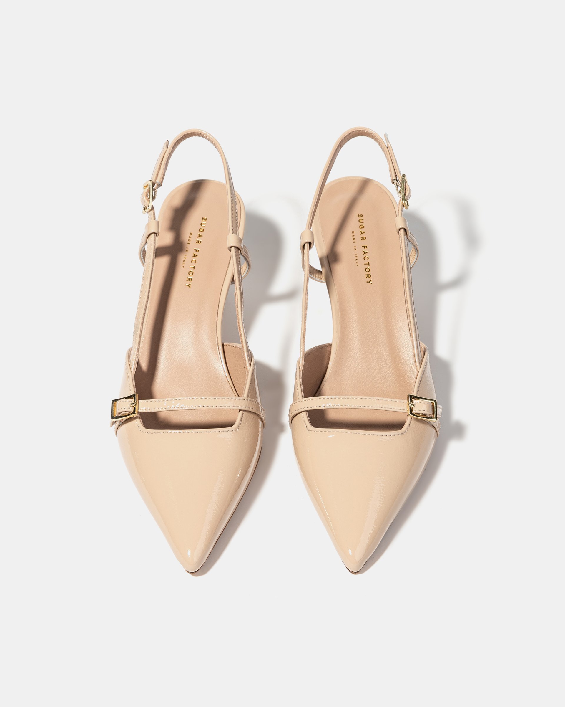 Бежевые кожаные туфли с ремешками - Image 3 of 4