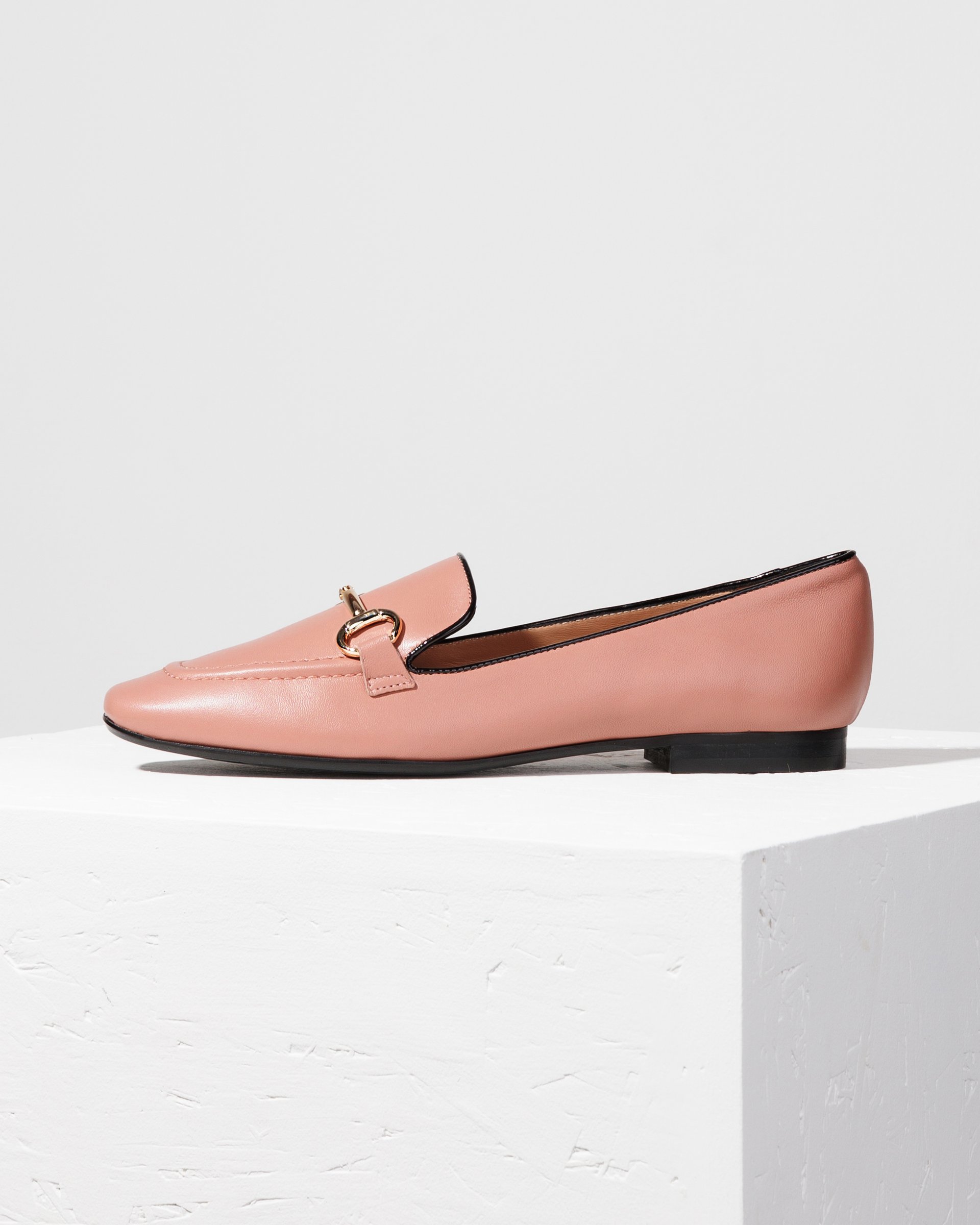 Розовые лоферы из натуральной кожи - Main image