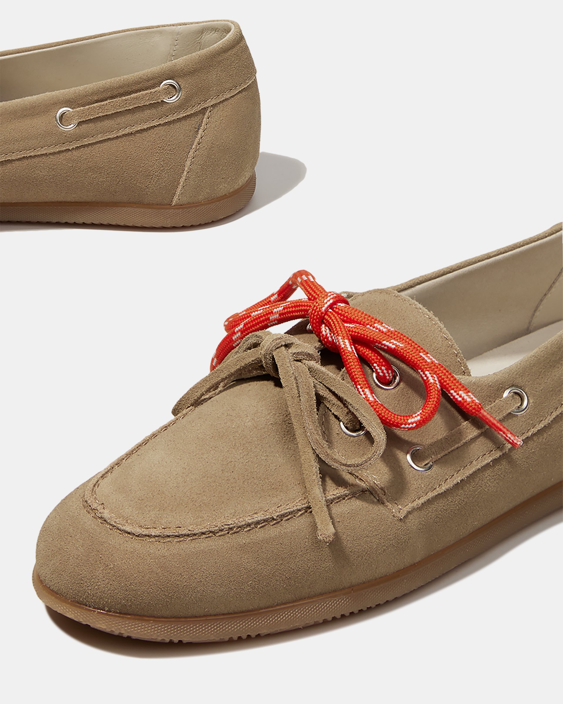 Светло-коричневые замшевые мокасины со шнурками - Image 5 of 6