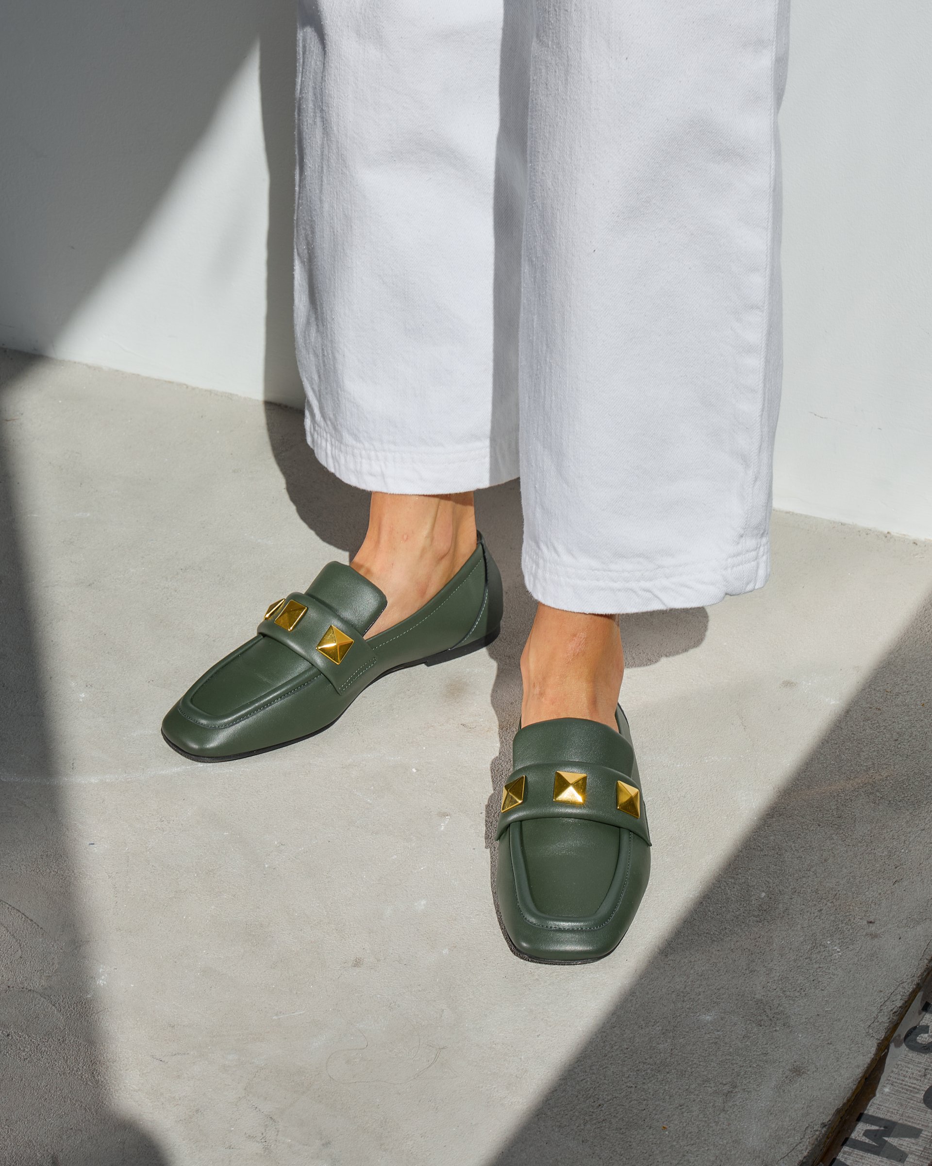 Зеленые лоферы из натуральной кожи - Image 5 of 6