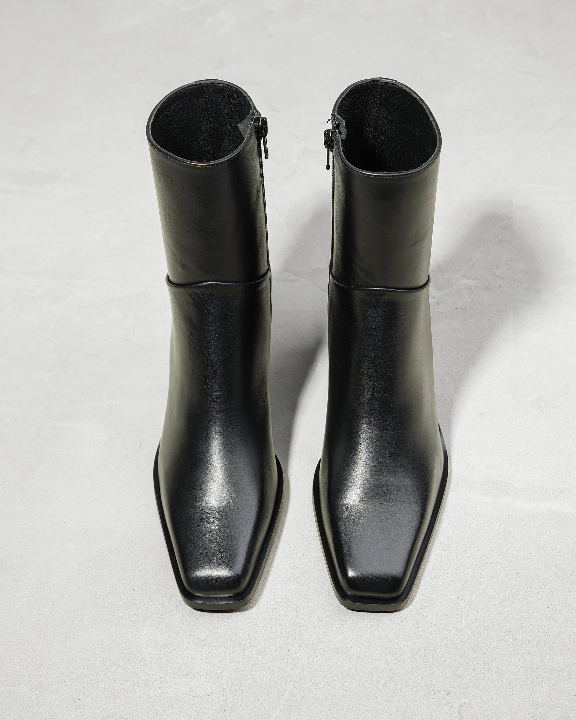 Черные кожаные ботинки на каблуке - Image 2 of 4