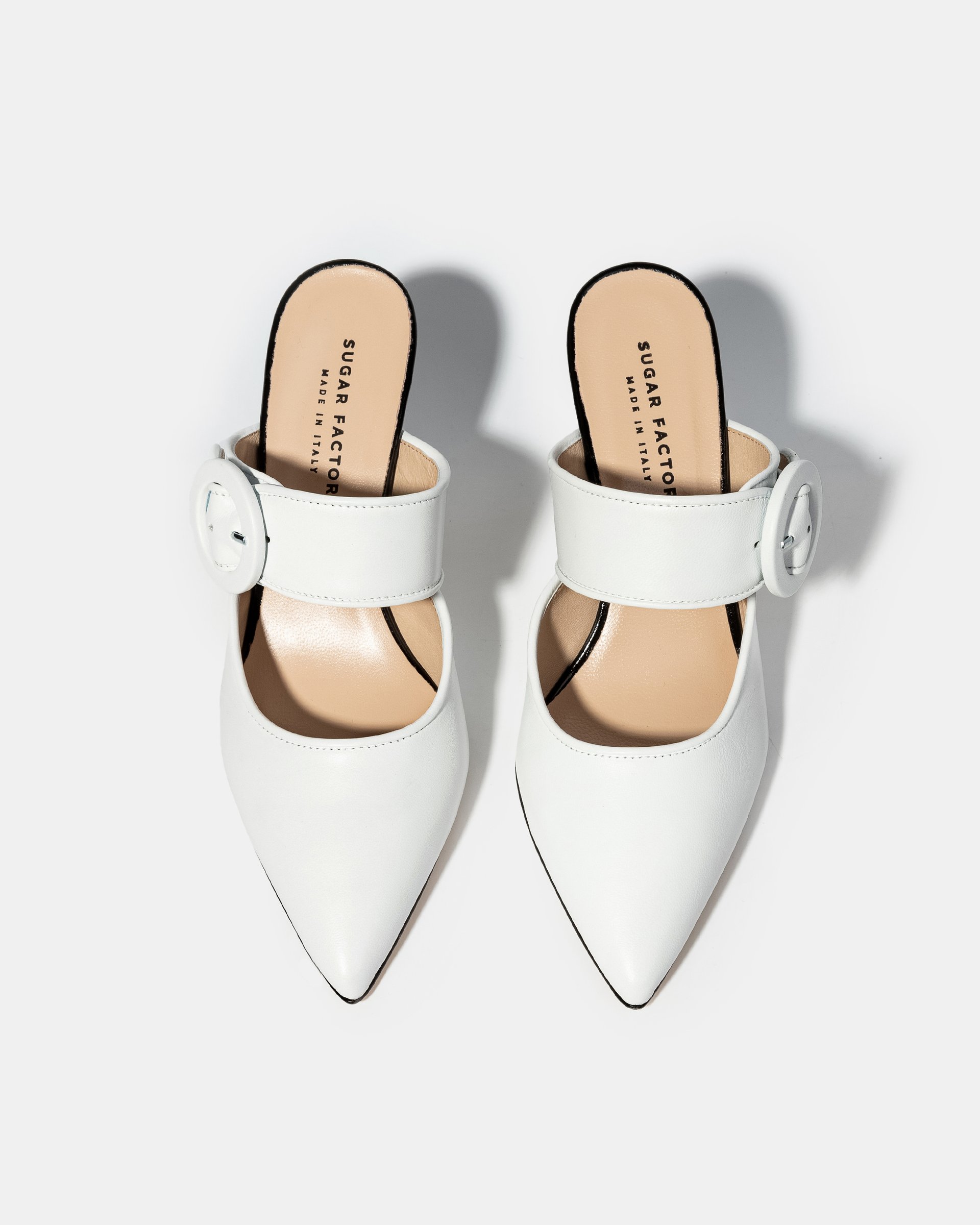 Белые кожаные туфли на высоком каблуке - Image 3 of 4