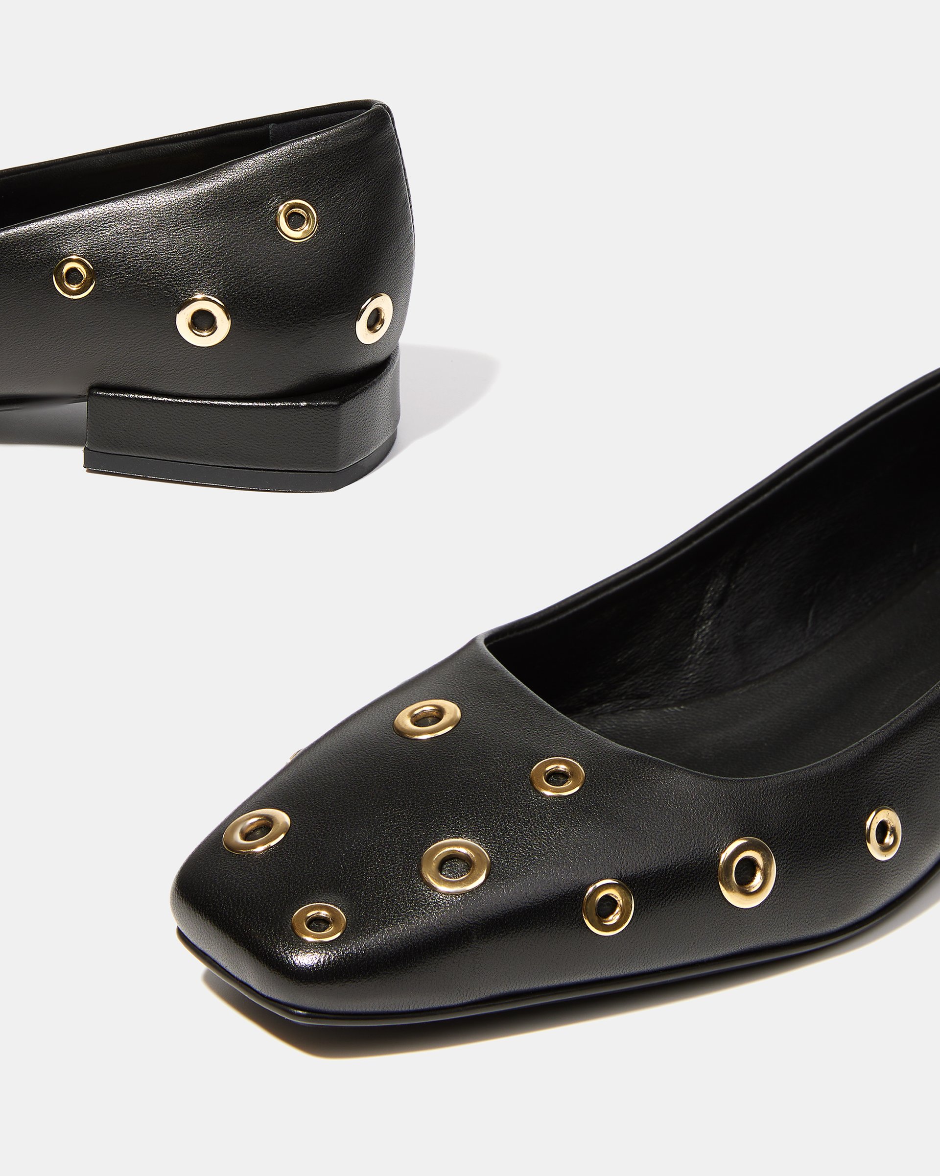 Черные кожаные туфли с заклепками - Image 4 of 5