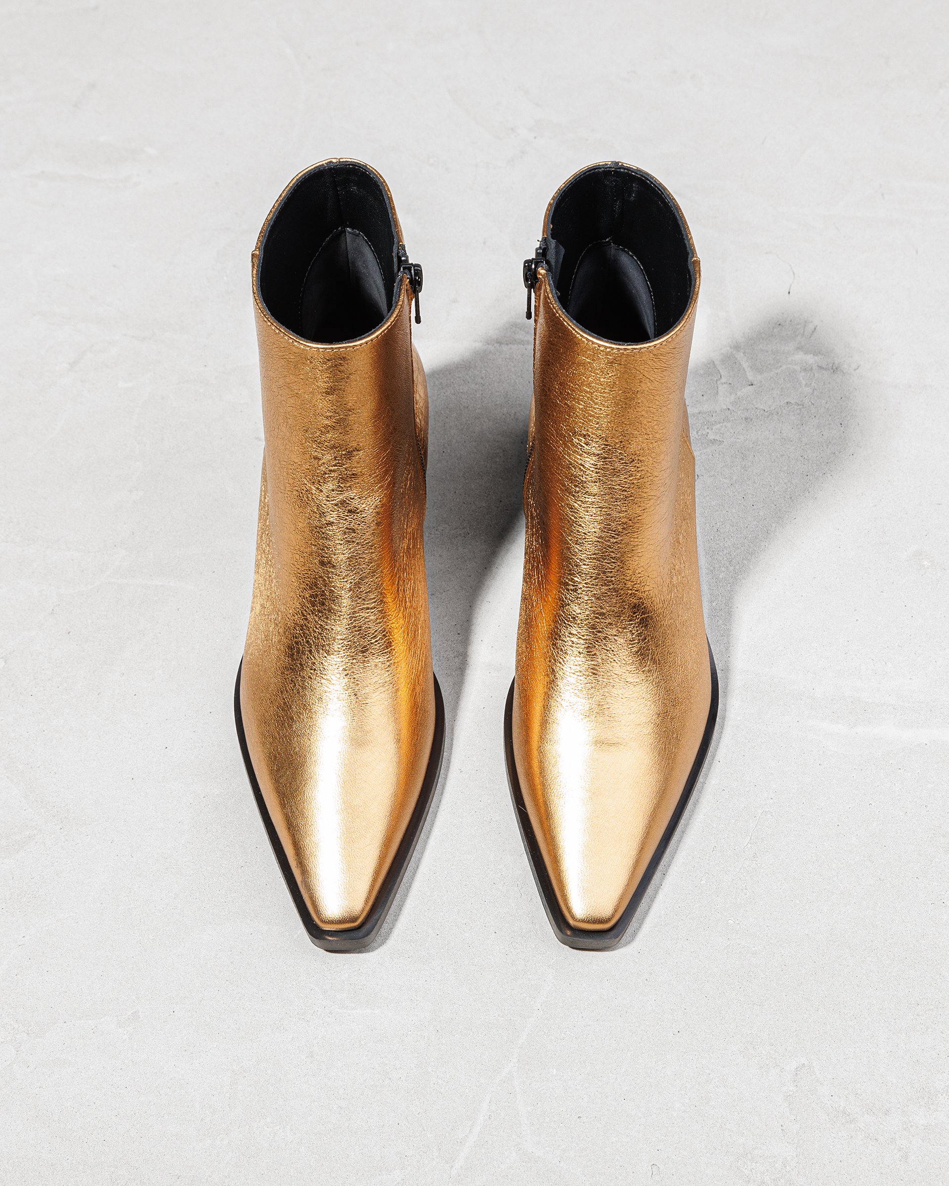 Золотые ботинки из натуральной кожи - Image 4 of 5