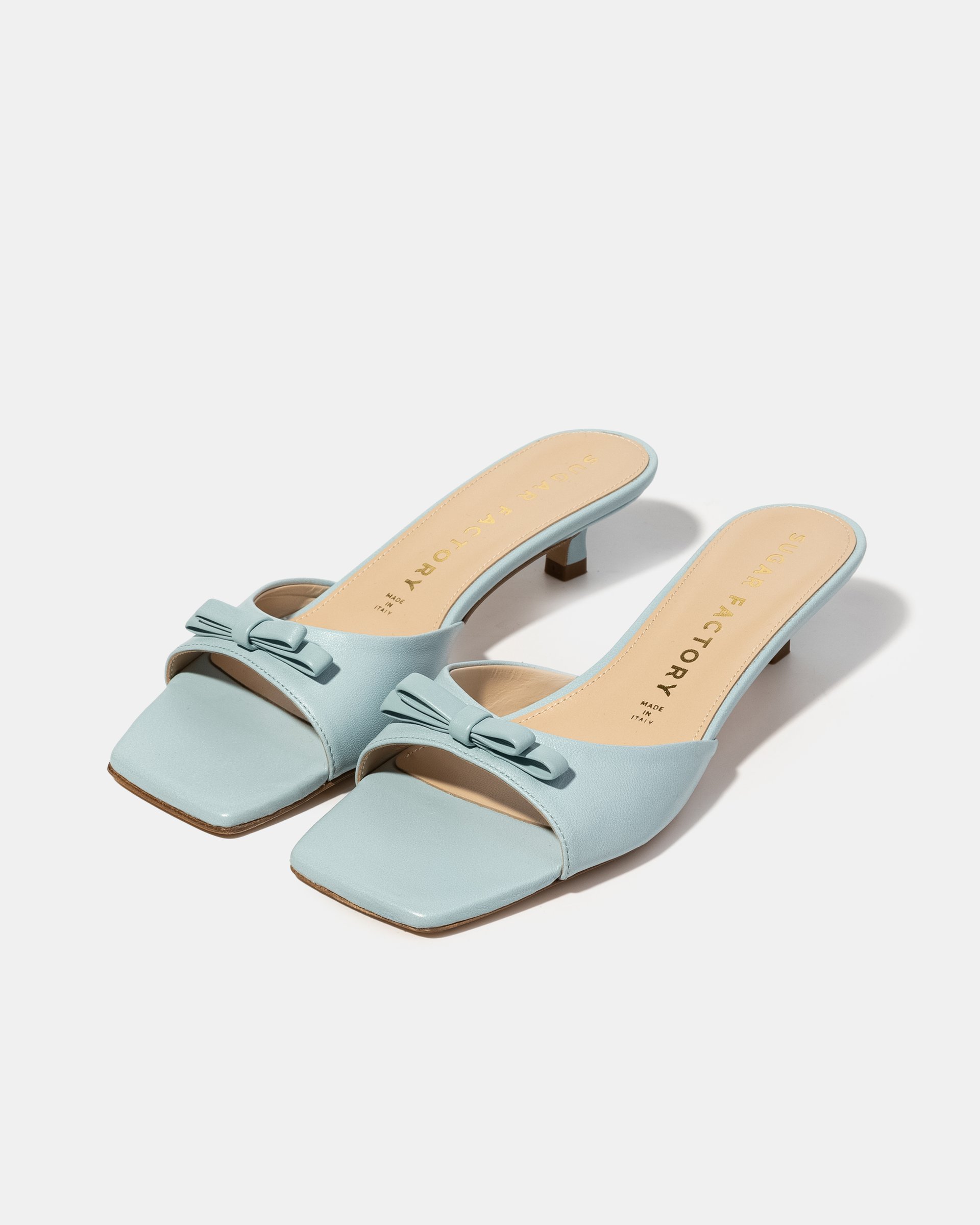 Светло-голубые мюли с бантиком - Image 2 of 5