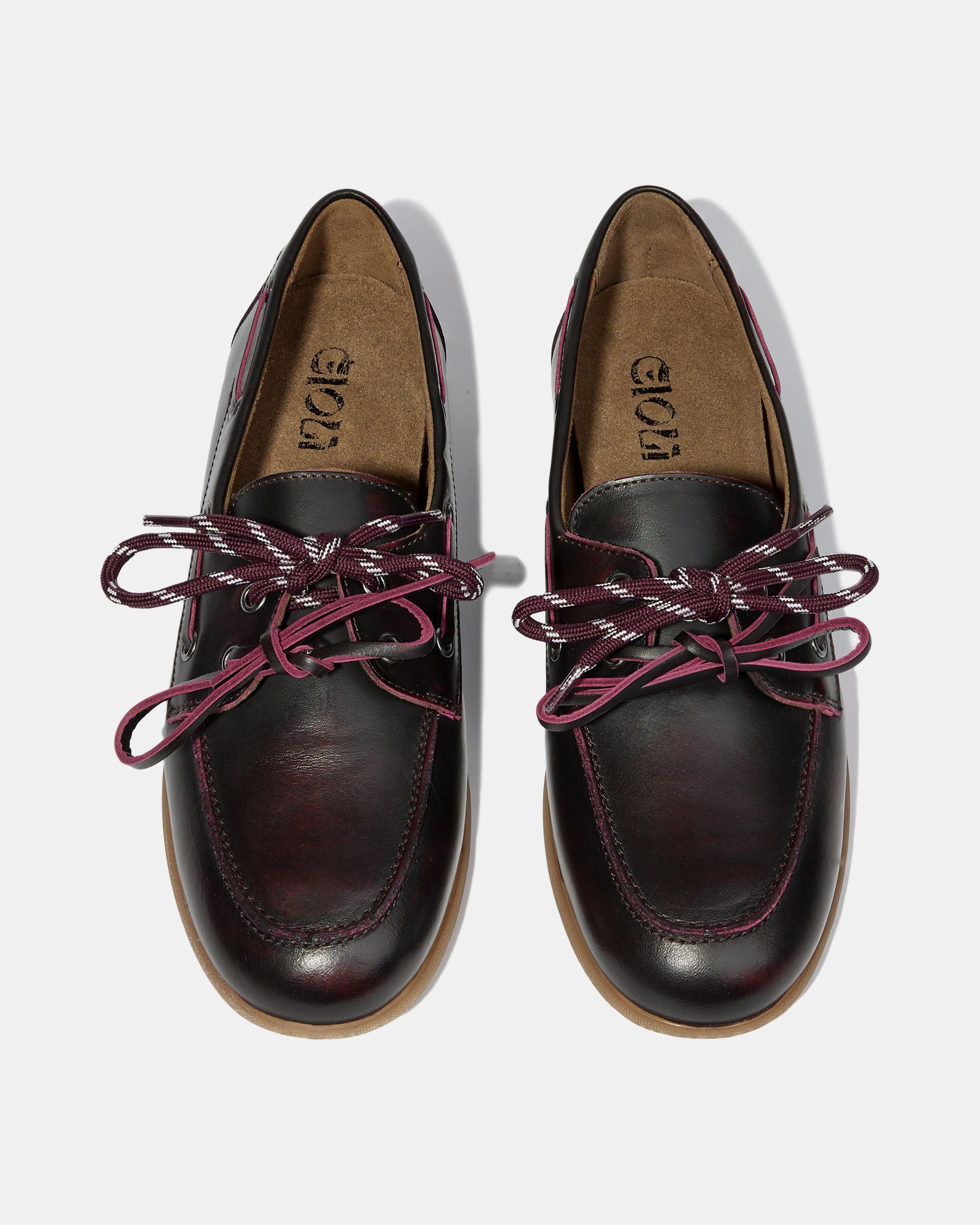 Темно-бордовые кожаные мокасины
