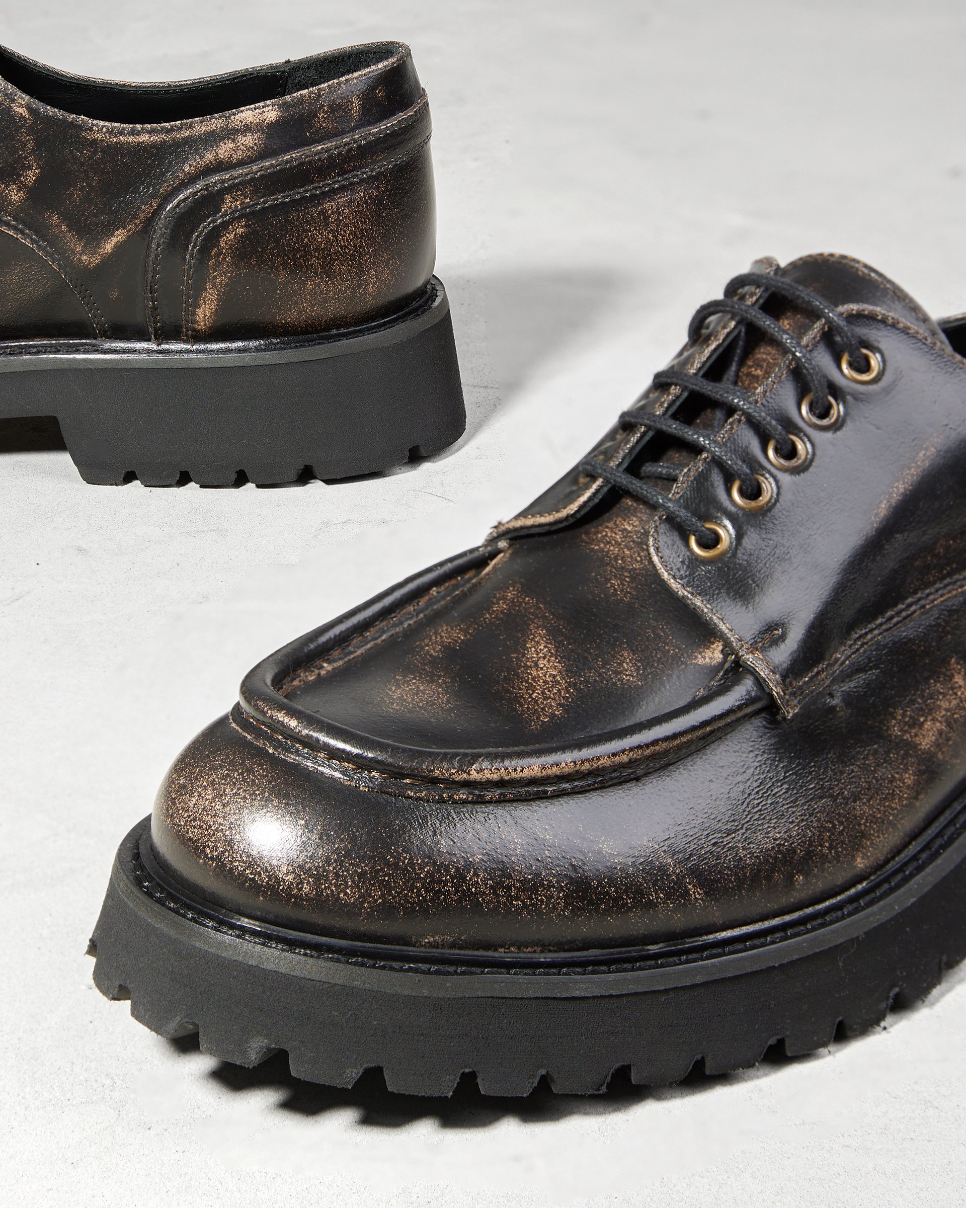 Темно-коричневые кожаные полуботинки - Image 4 of 5