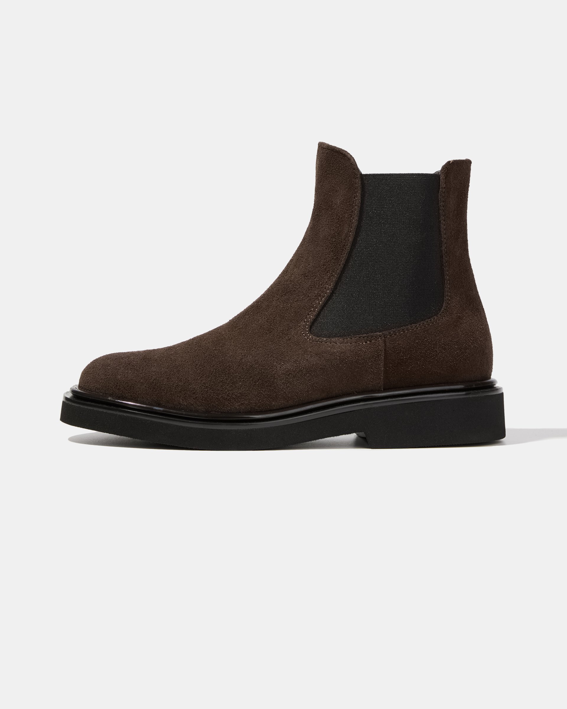 Темно-коричневые замшевые женские ботинки челси - Main image