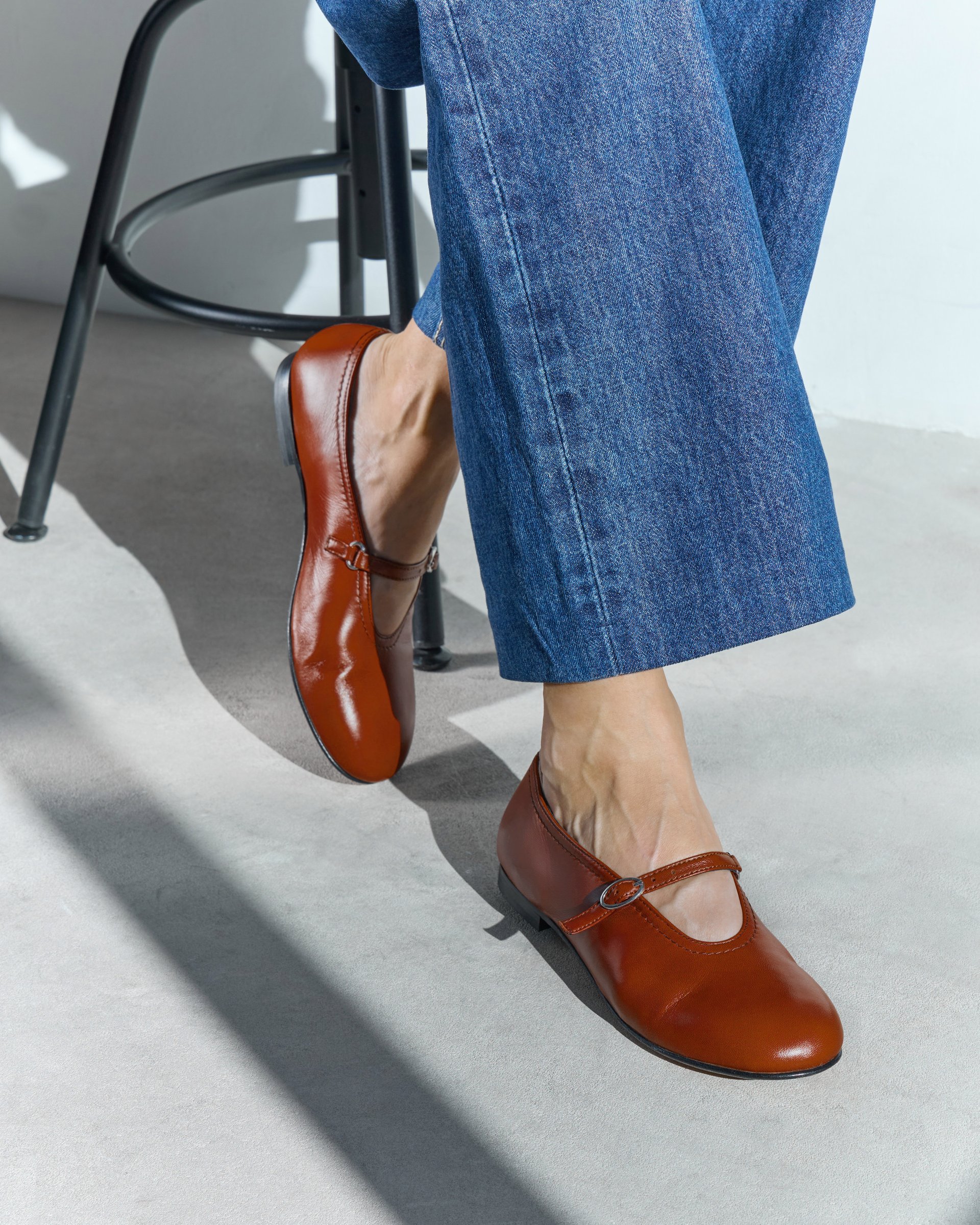 Коричневые кожаные балетки - Image 6 of 6