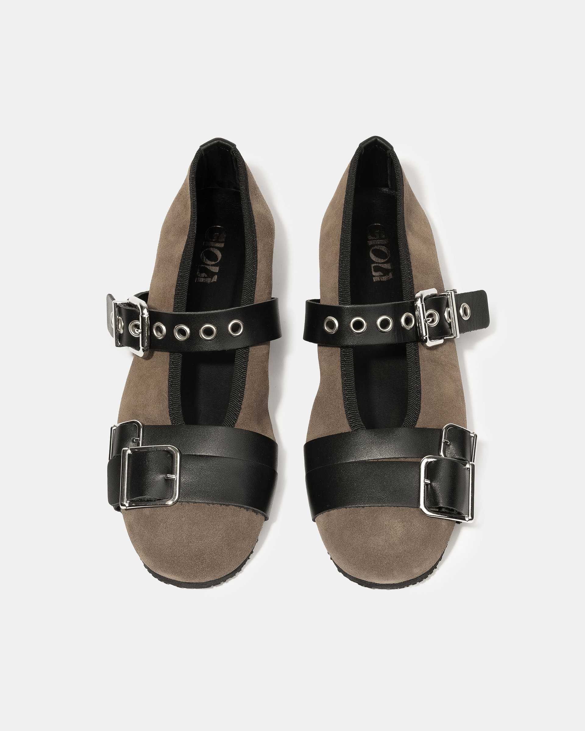 Темно-серые замшевые туфли с ремнем - Image 4 of 4