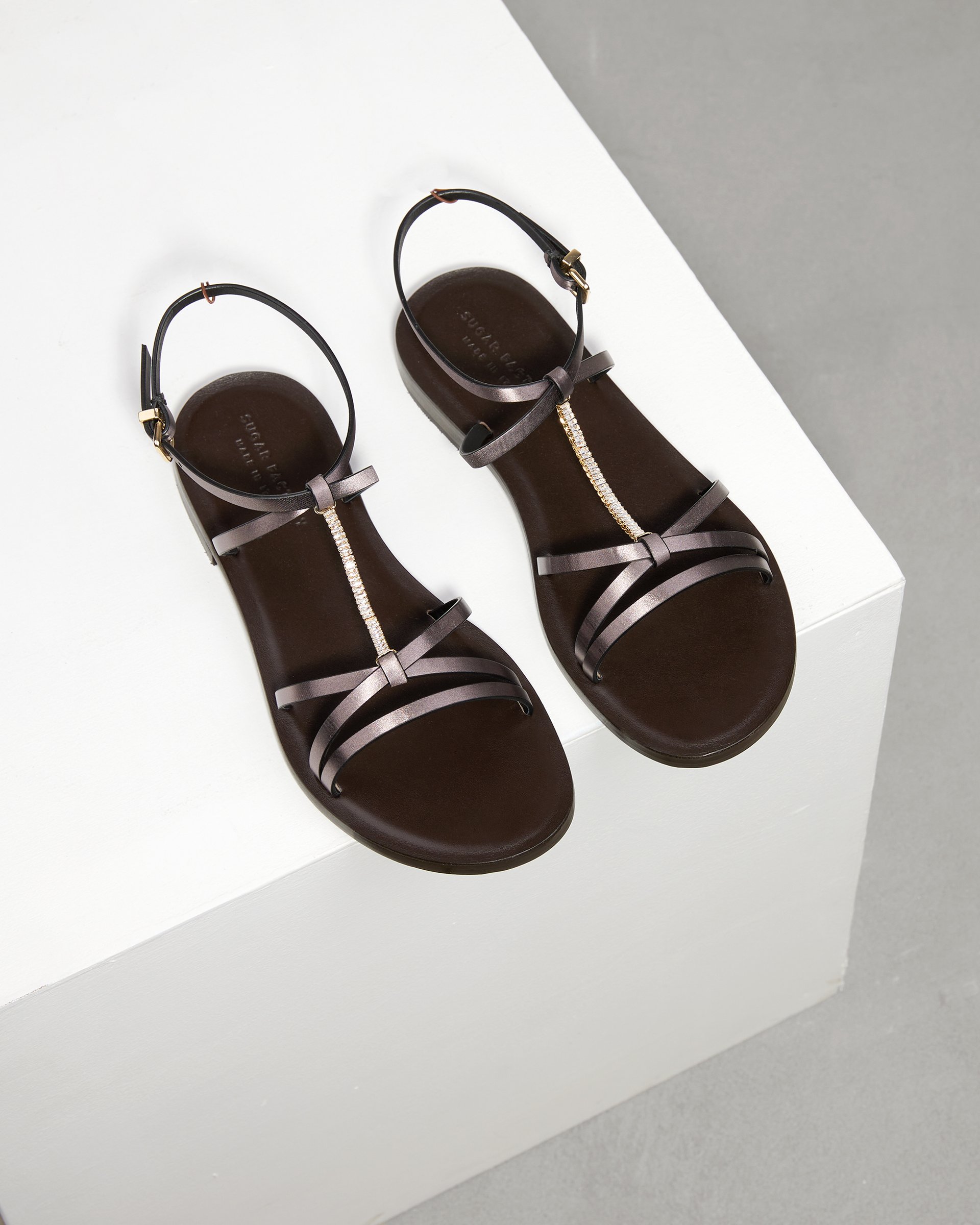 Серые кожаные босоножки - Image 2 of 7