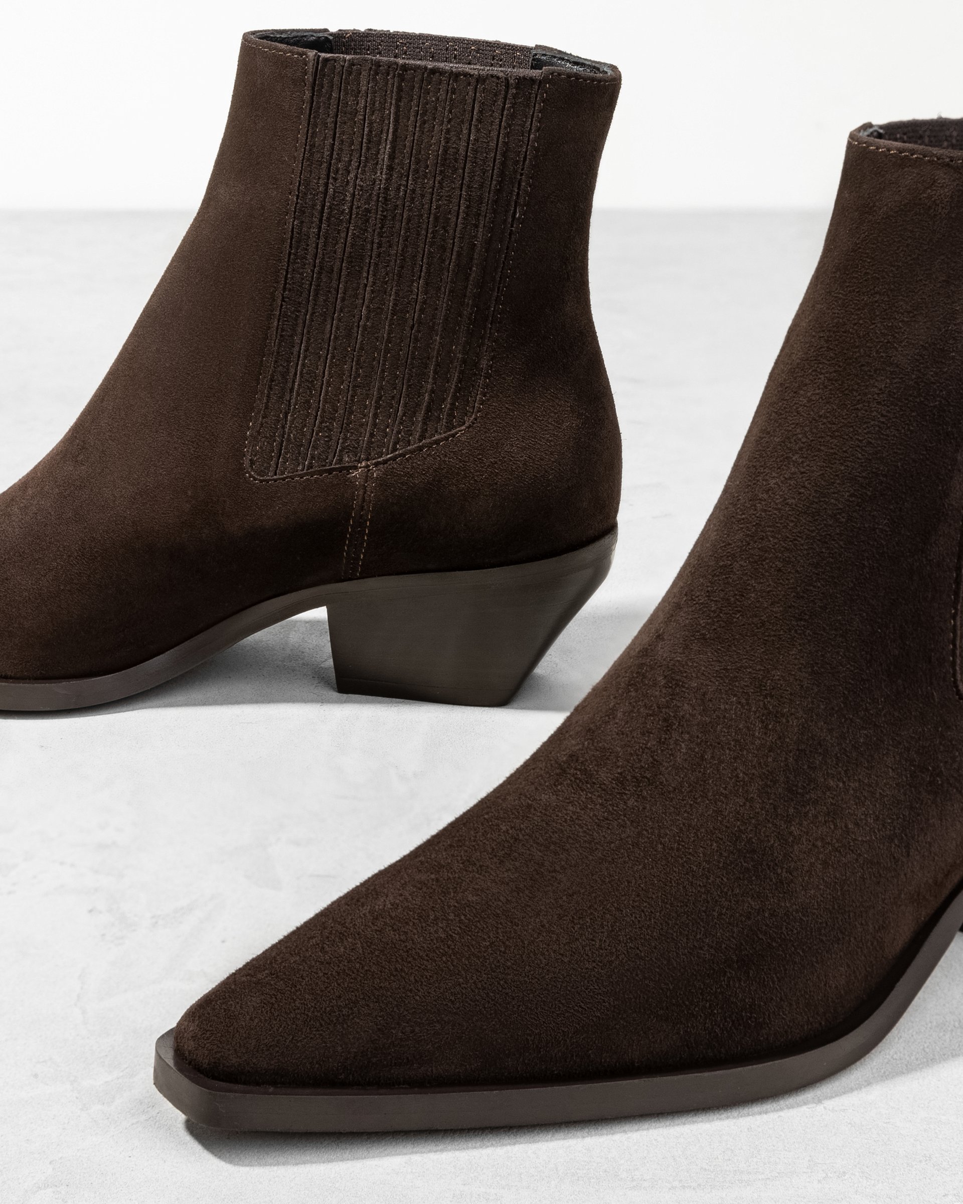 Темно-коричневые замшевые ботильоны - Image 4 of 5