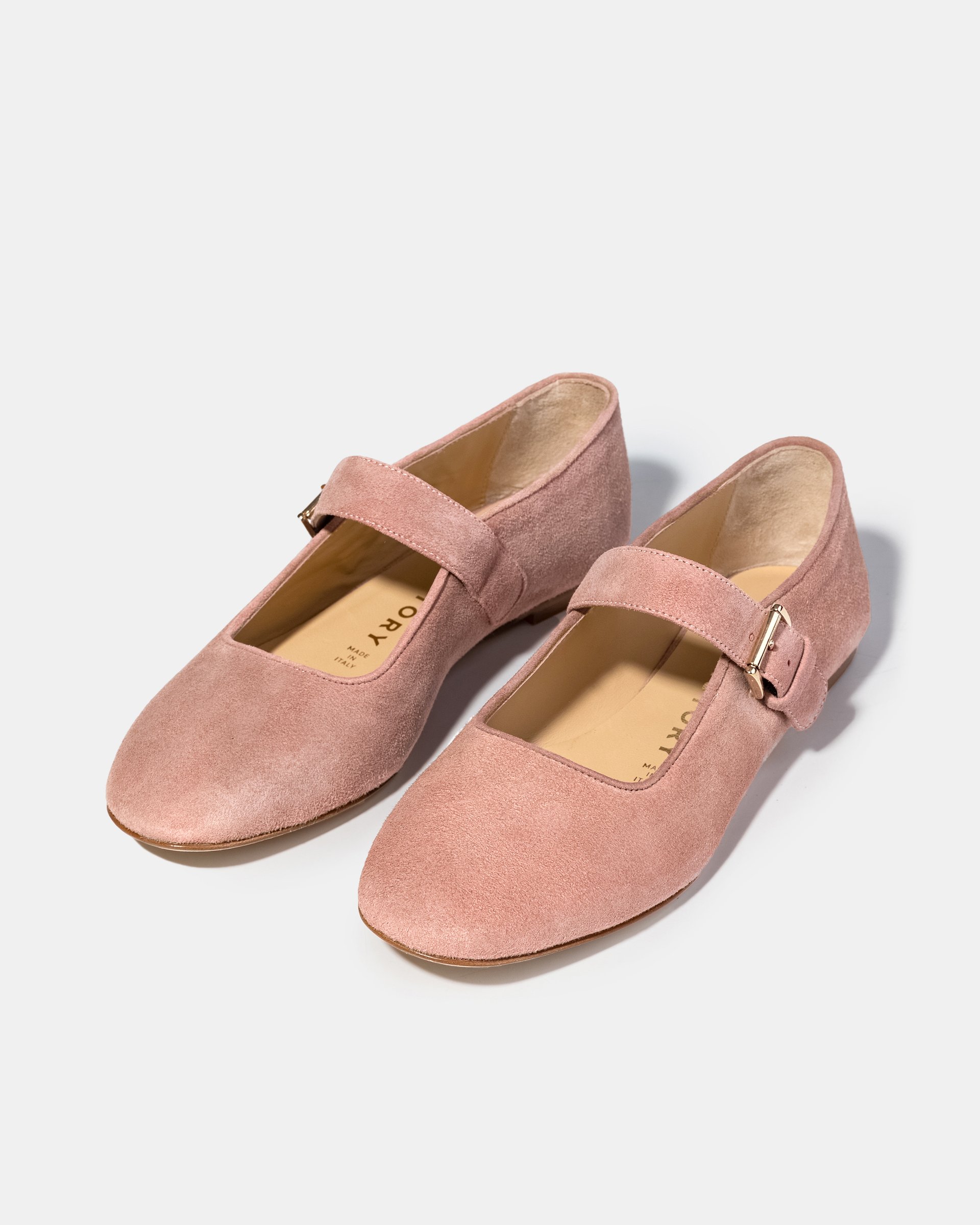 Розовые замшевые туфли на плоской подошве - Image 2 of 5