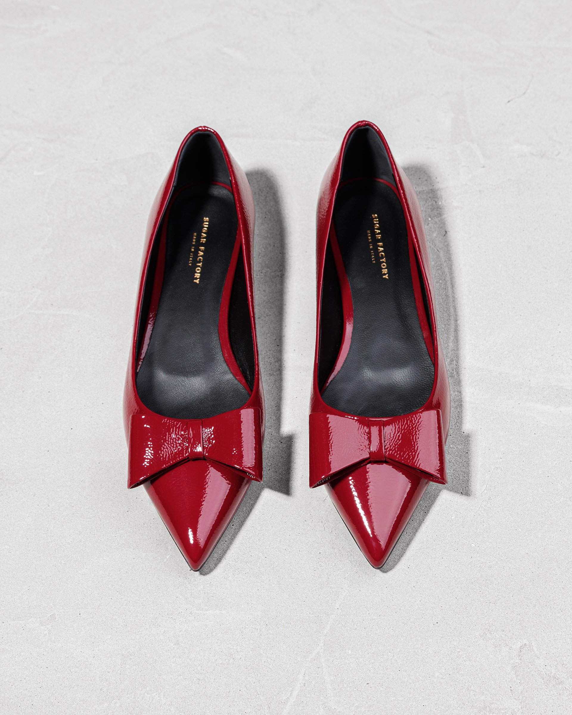 Бордовые лакированные туфли с бантом - Image 3 of 7