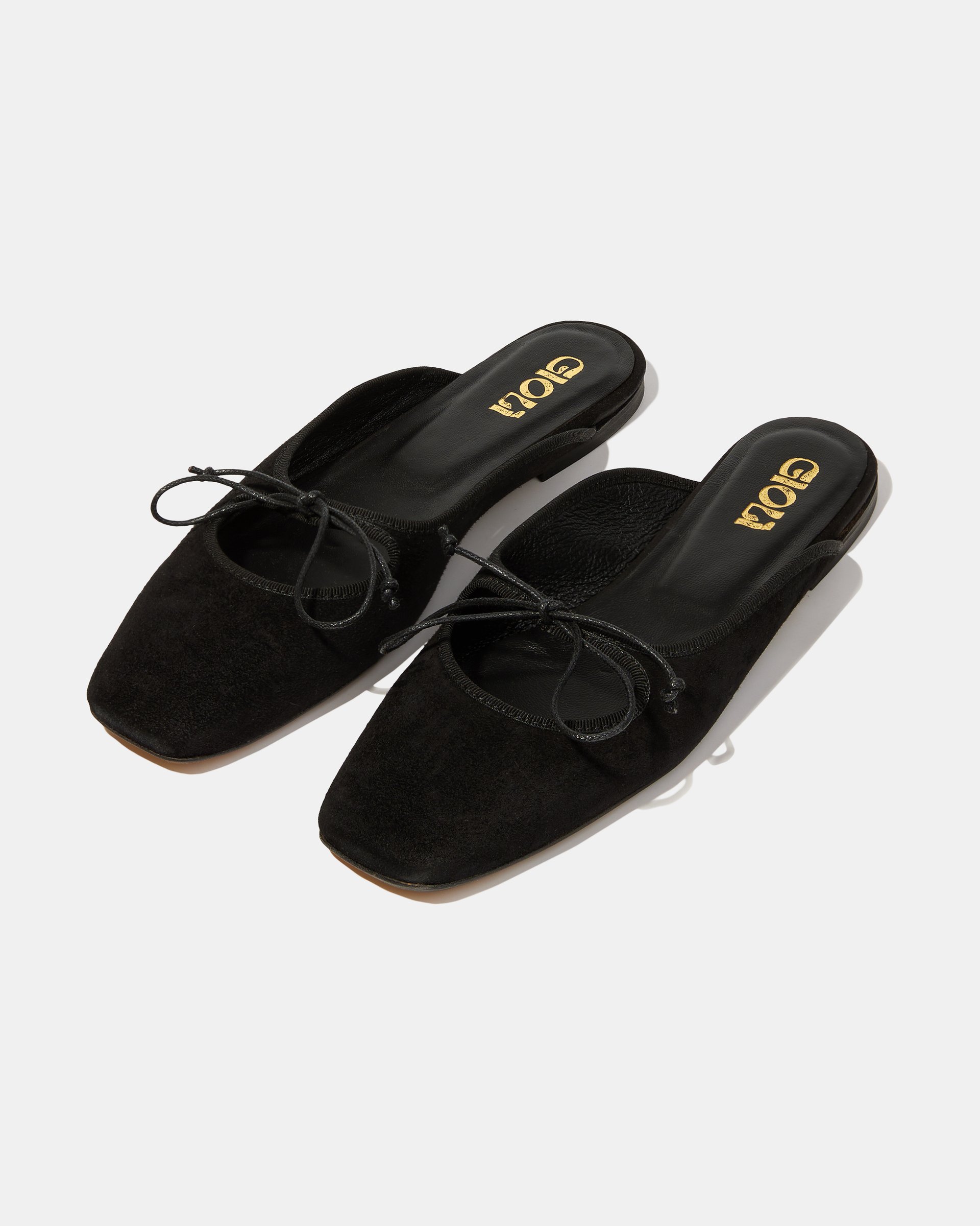 Черные замшевые слиперы с бантиком - Image 2 of 4