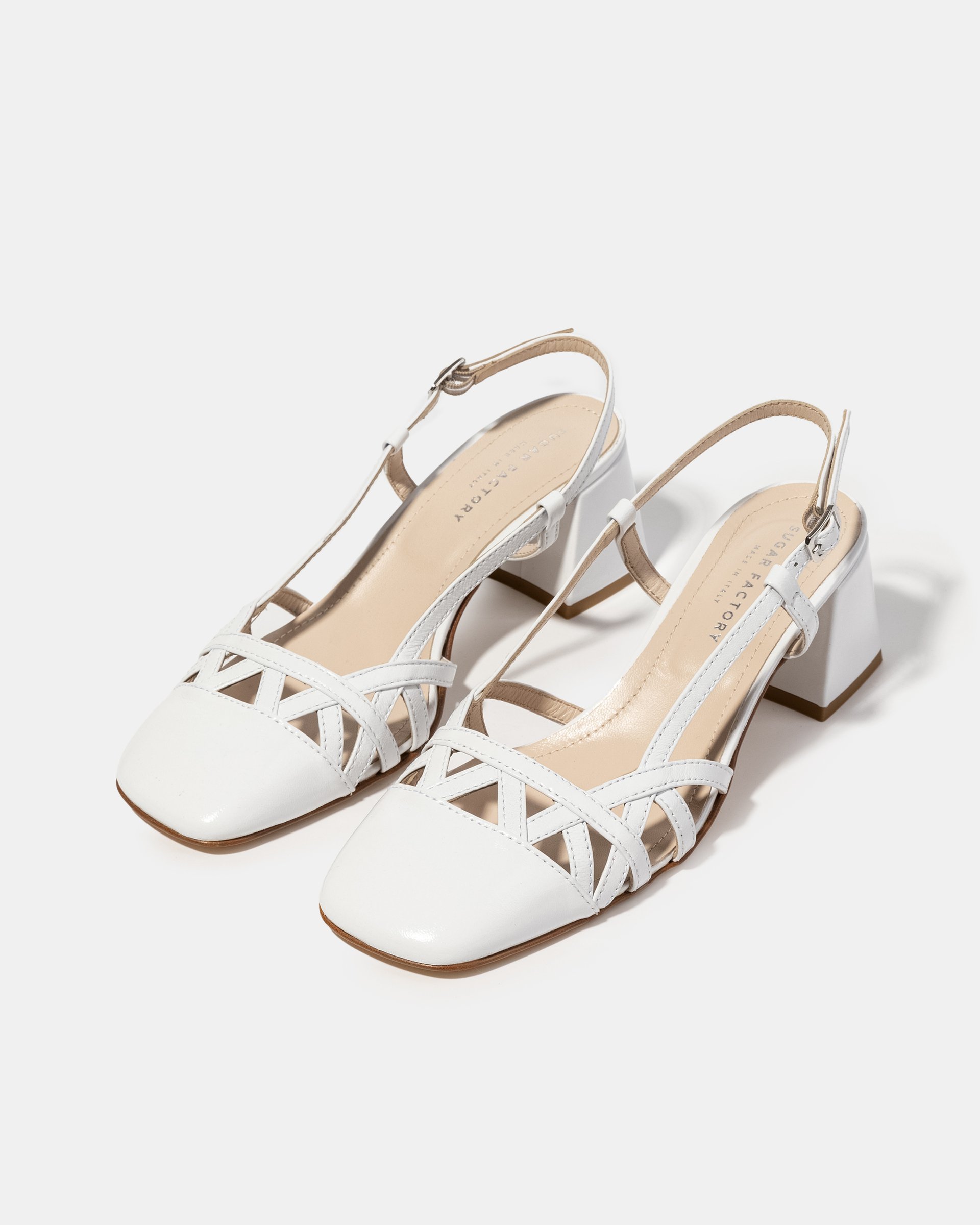 Белые лакированные туфли на каблуке - Image 2 of 5