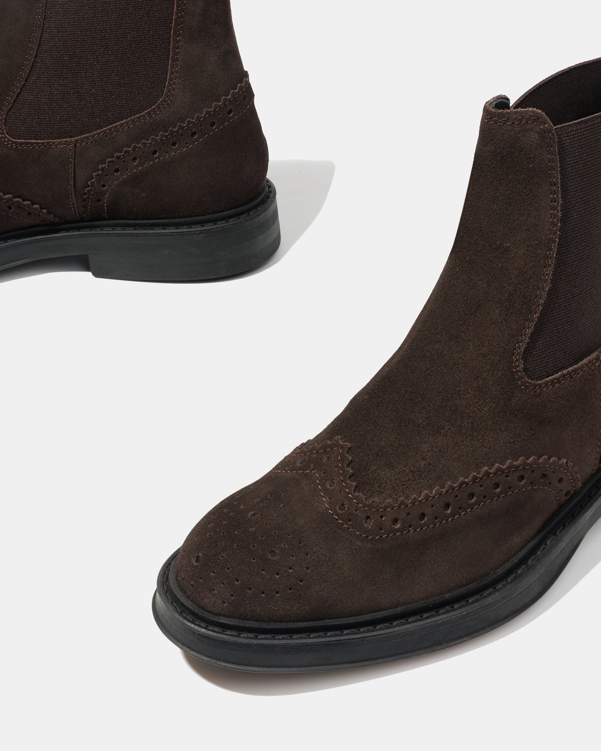 Темно-коричневые замшевые ботинки Chelsea - Image 4 of 4