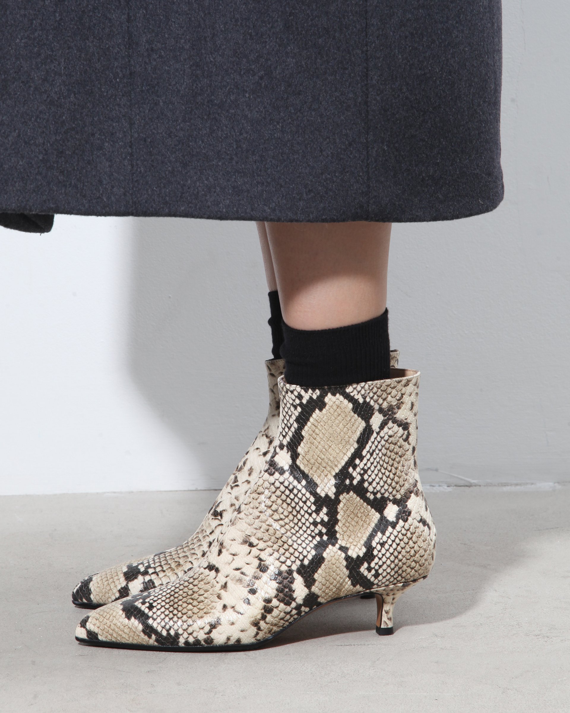 Кожаные ботильоны с принтом питона - Image 5 of 5