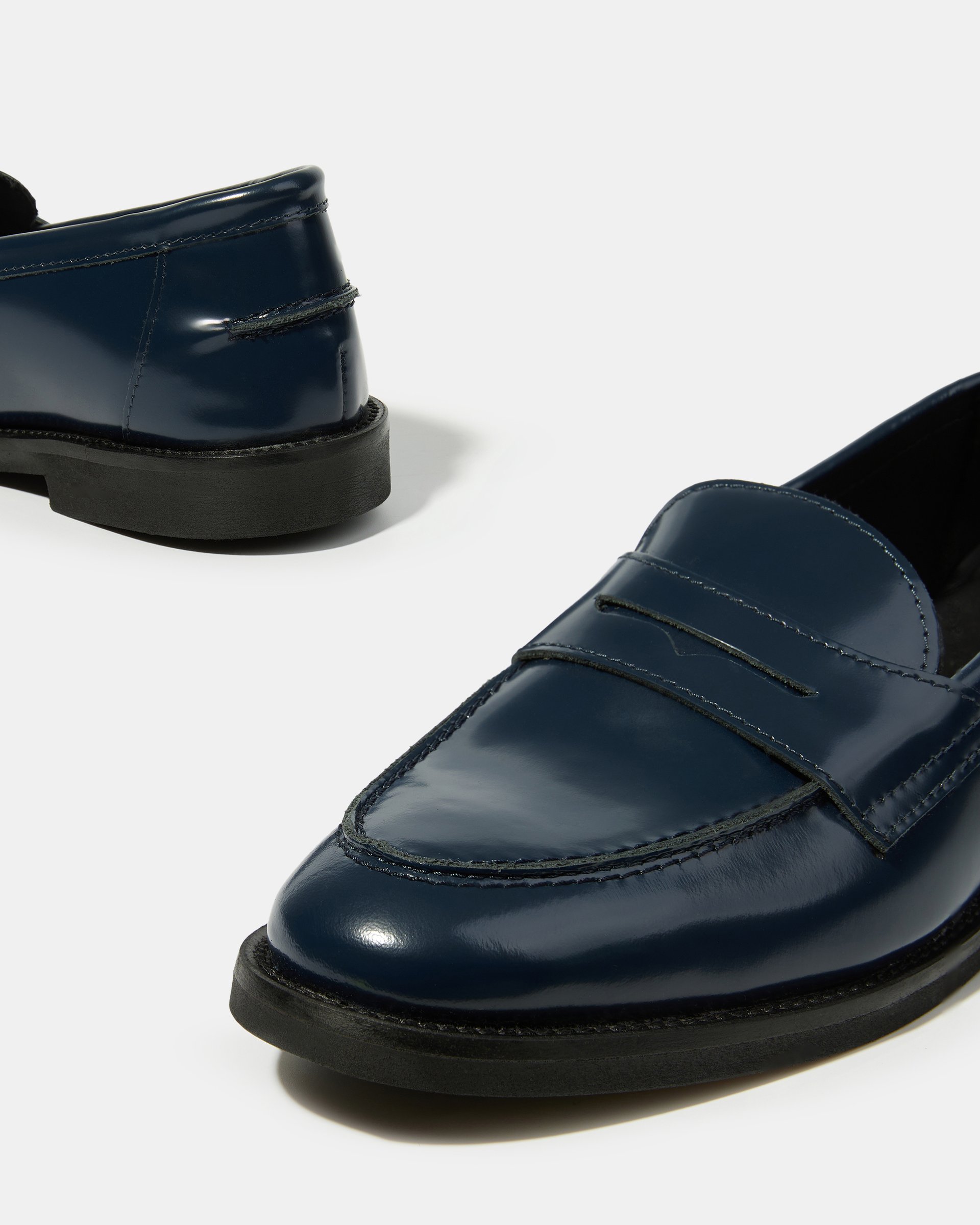 Синие кожаные лоферы - Image 4 of 6