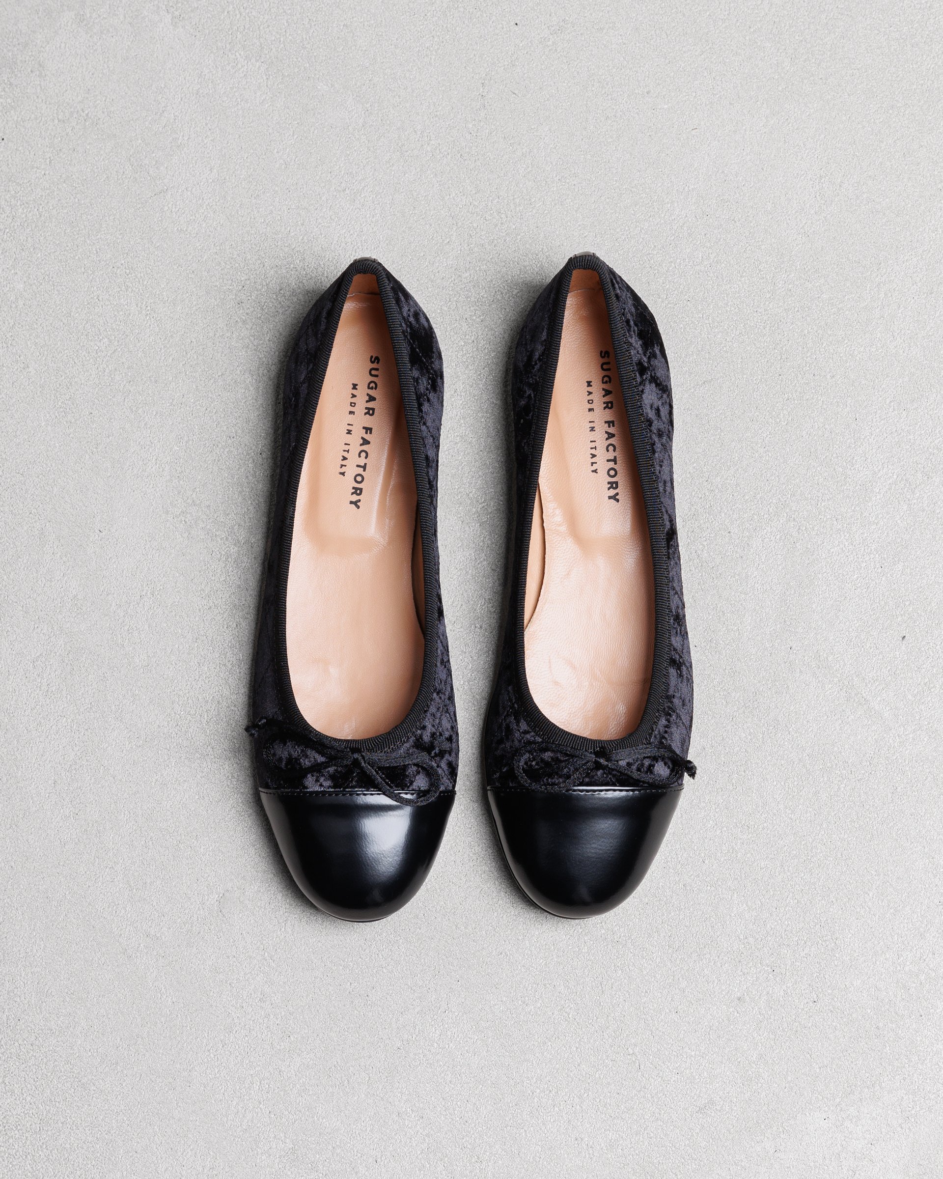 Черные балетки из текстиля и кожи - Image 3 of 5