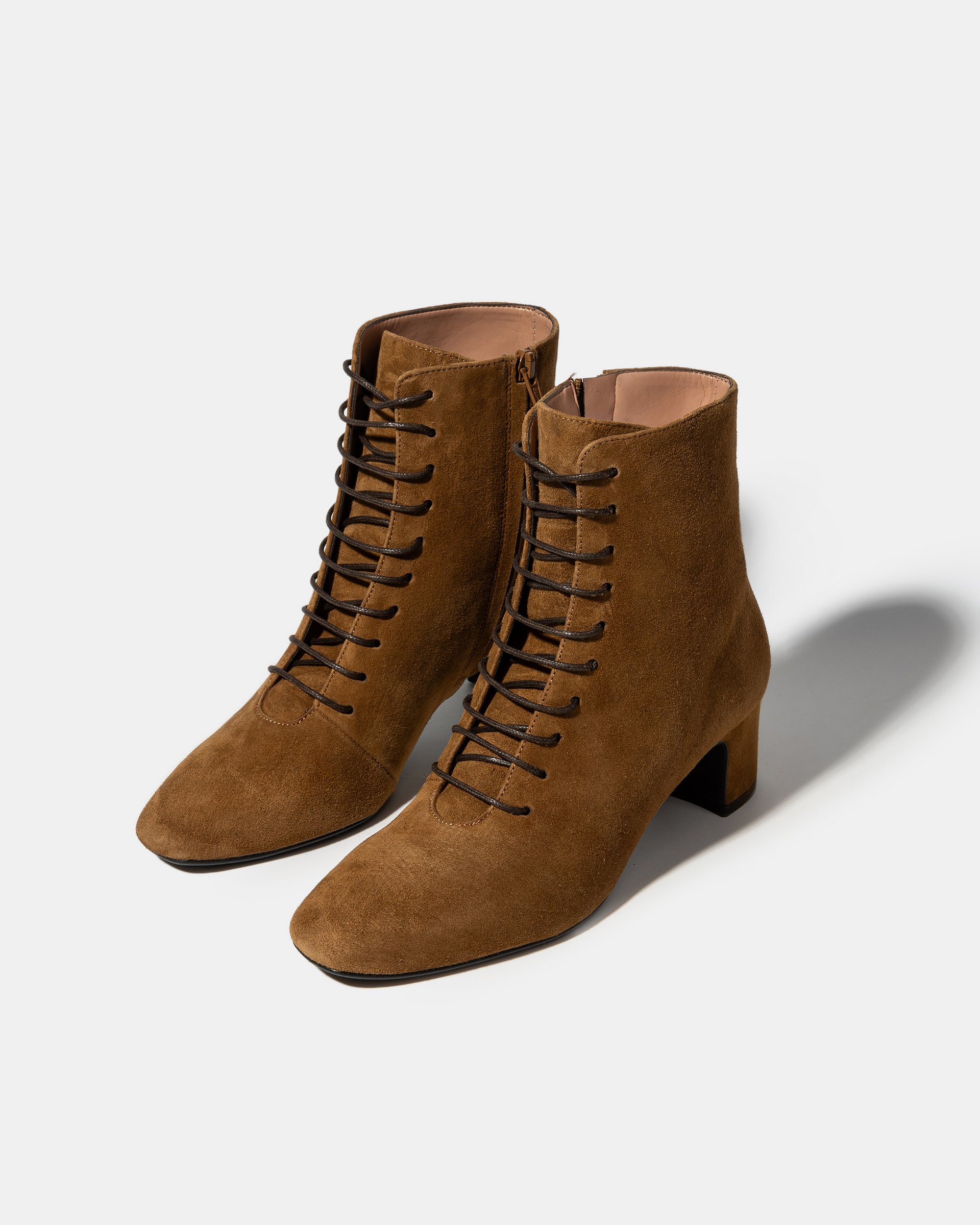 Замшевые ботильоны на шнуровке - Image 2 of 5