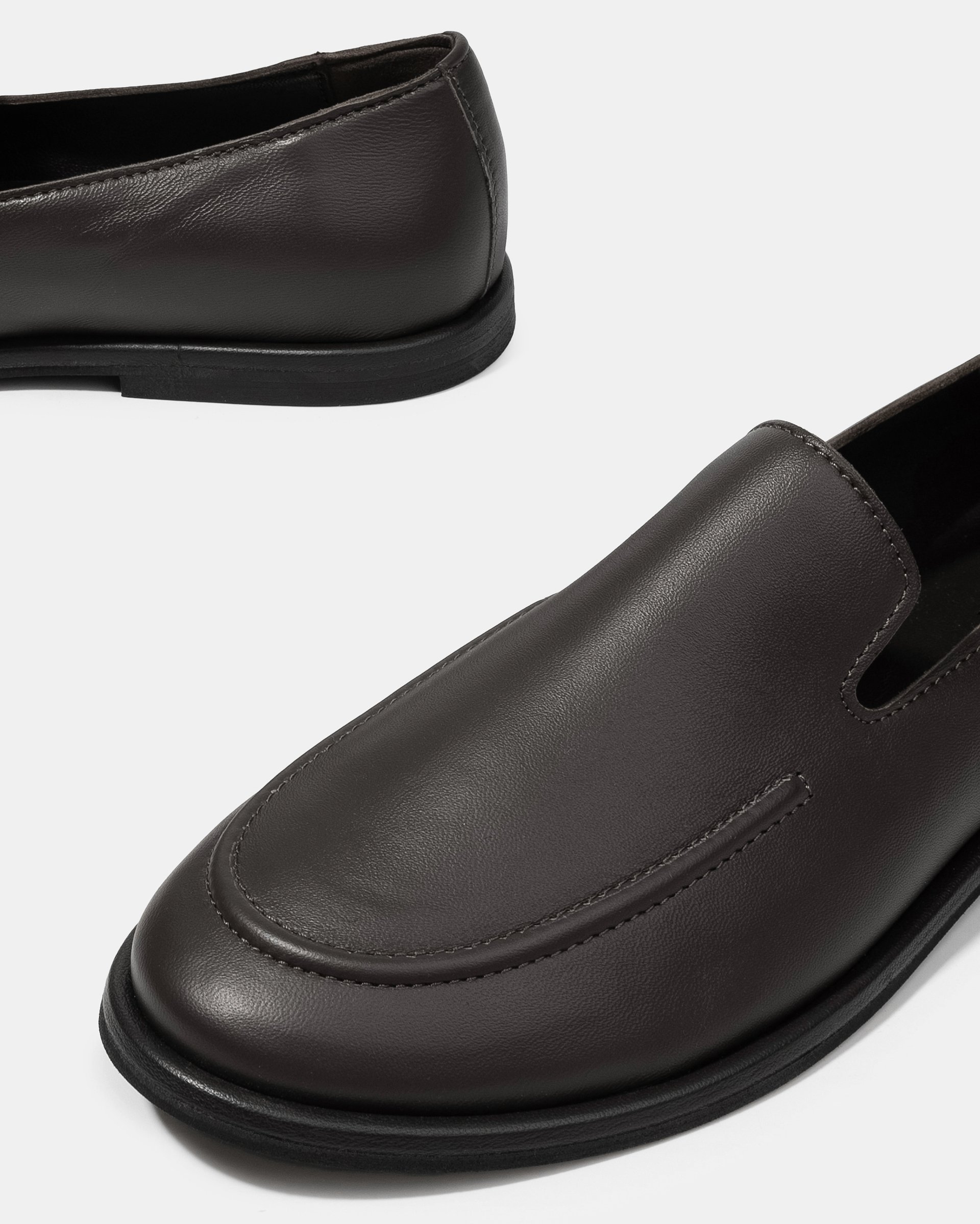 Темно-коричневые кожаные лоферы - Image 3 of 5