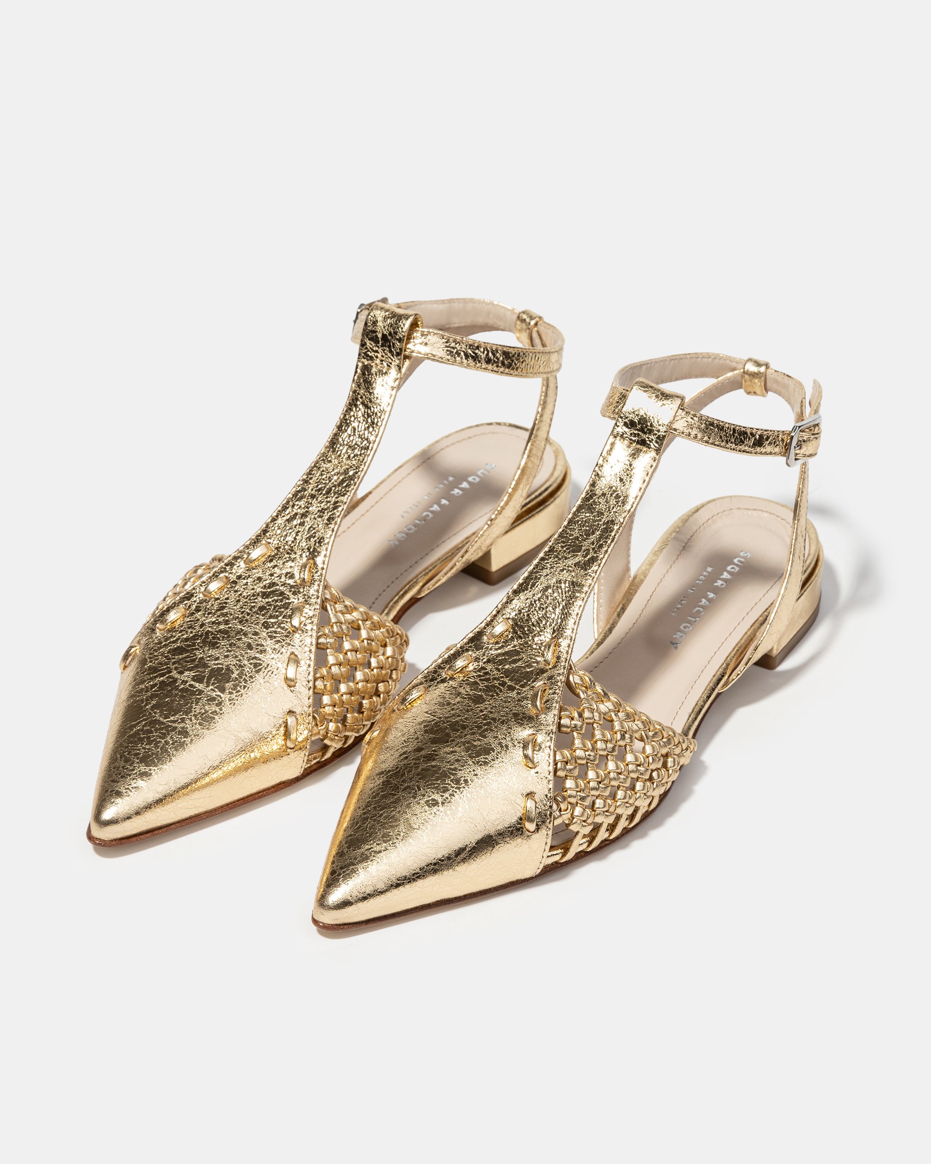 Золотистые туфли из натуральной кожи - Image 2 of 4