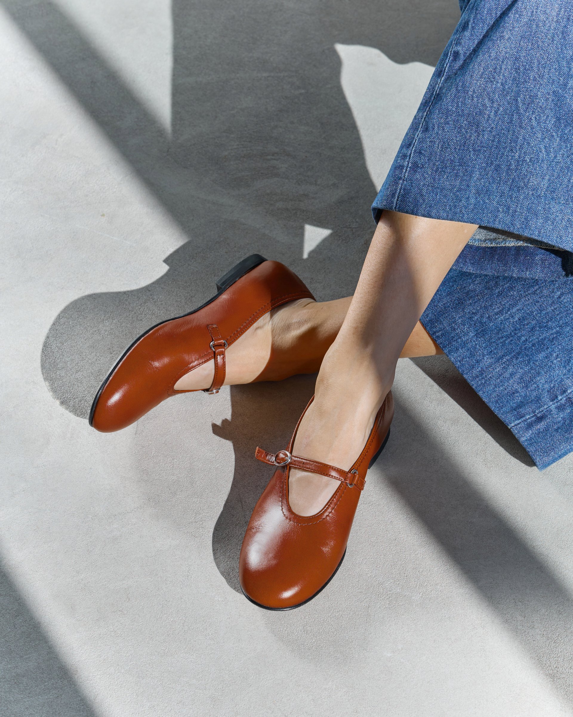 Коричневые кожаные балетки - Image 5 of 6