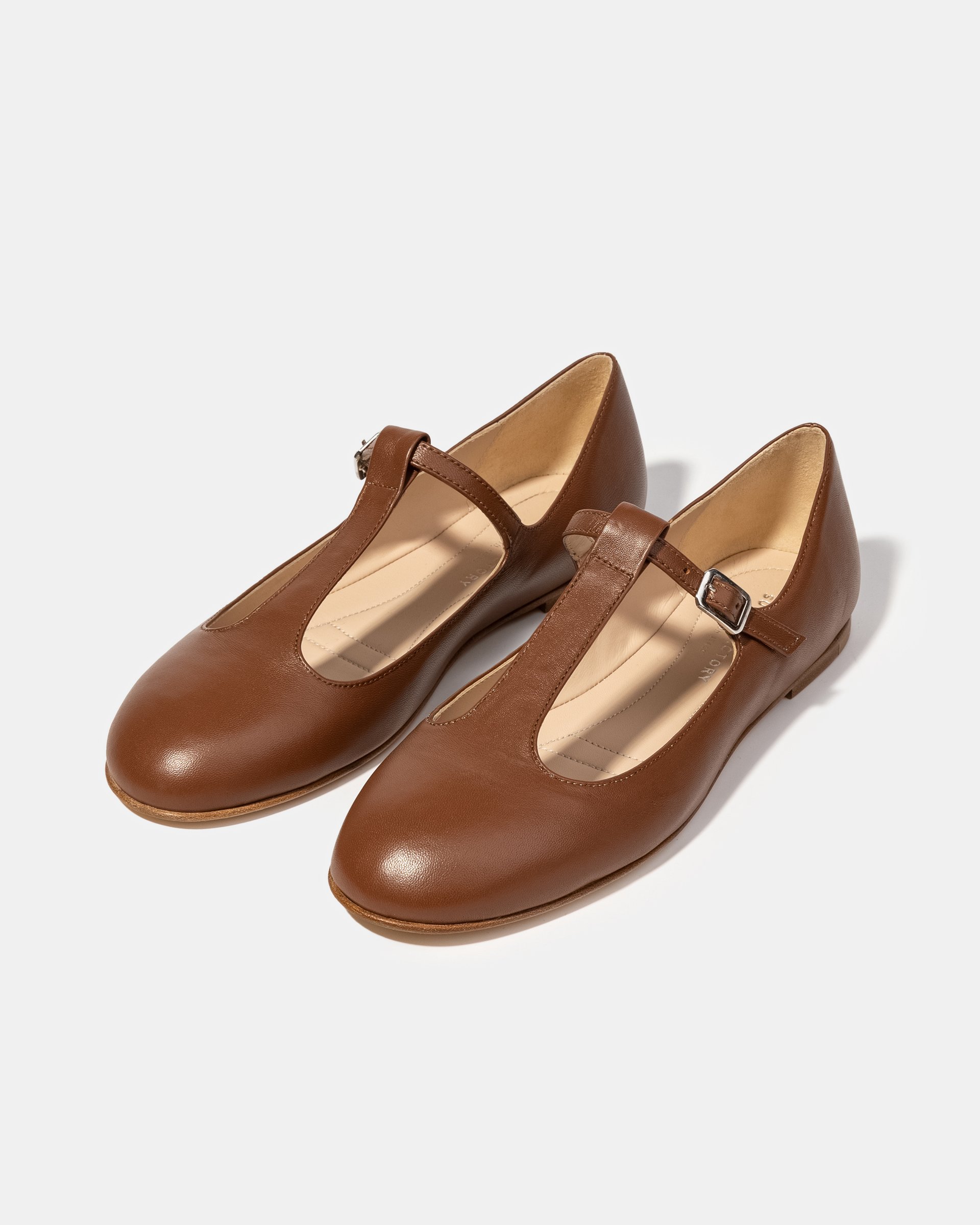 Коричневые кожаные балетки с ремешками - Image 2 of 4