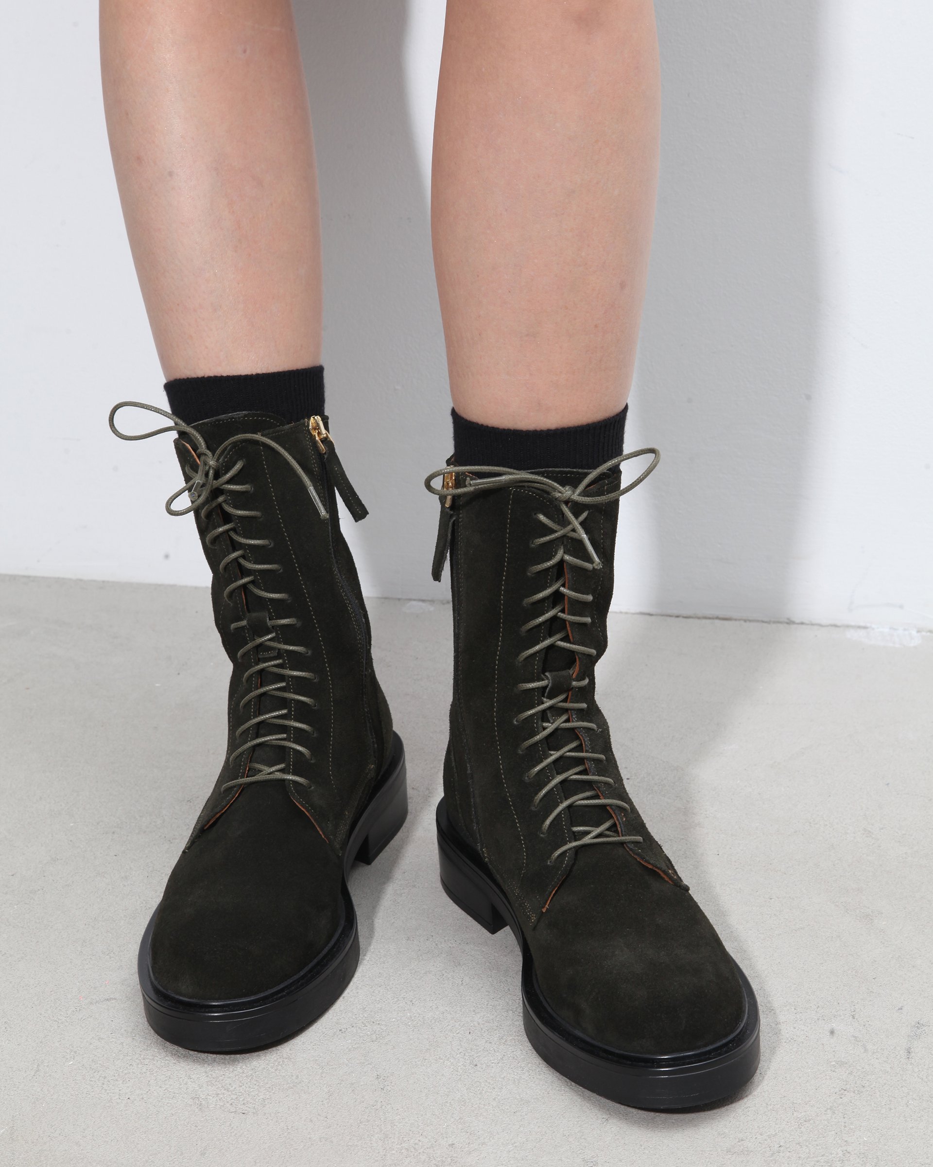 Темно-зеленые замшевые ботинки - Image 5 of 7