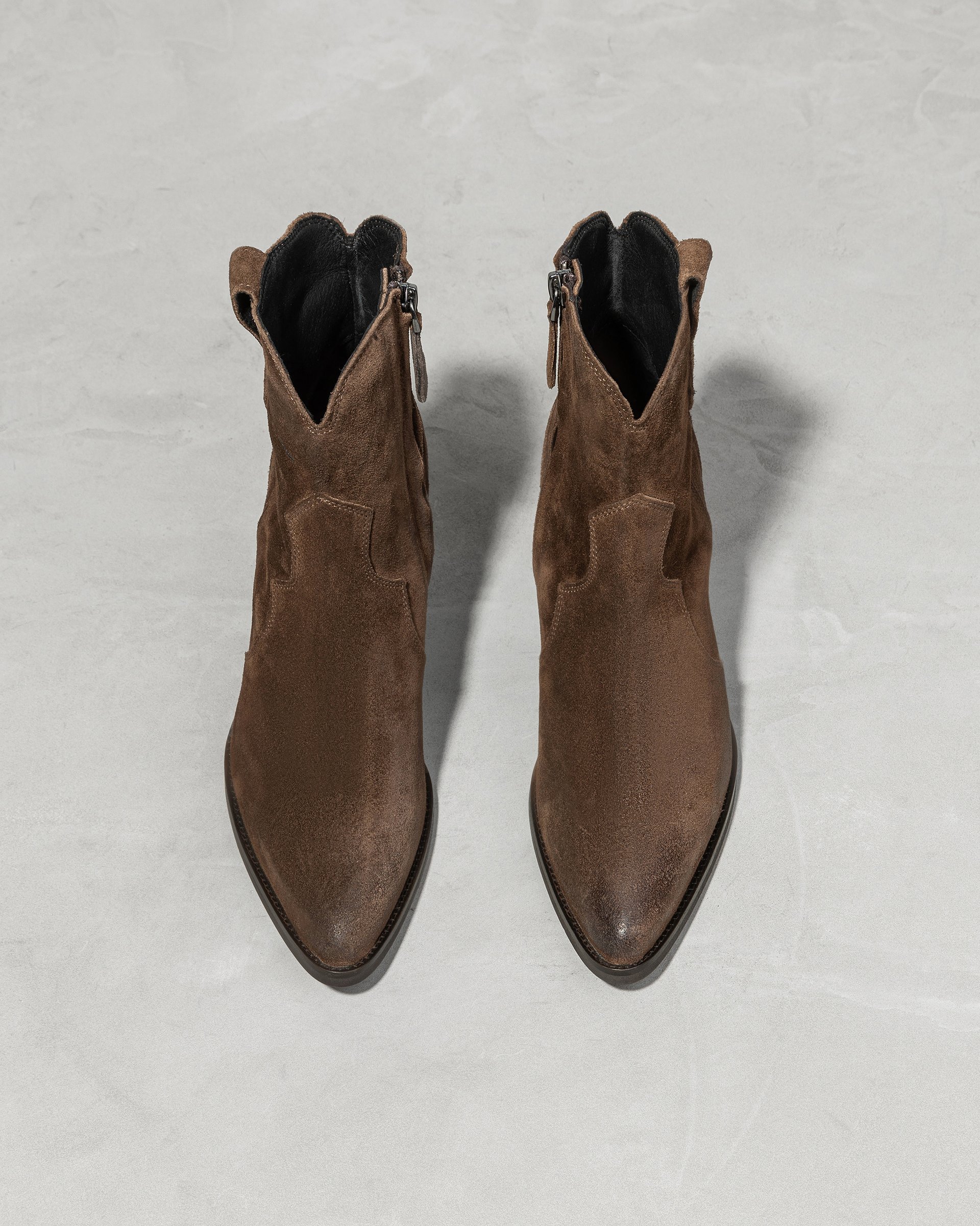 Коричневые замшевые казаки - Image 3 of 7