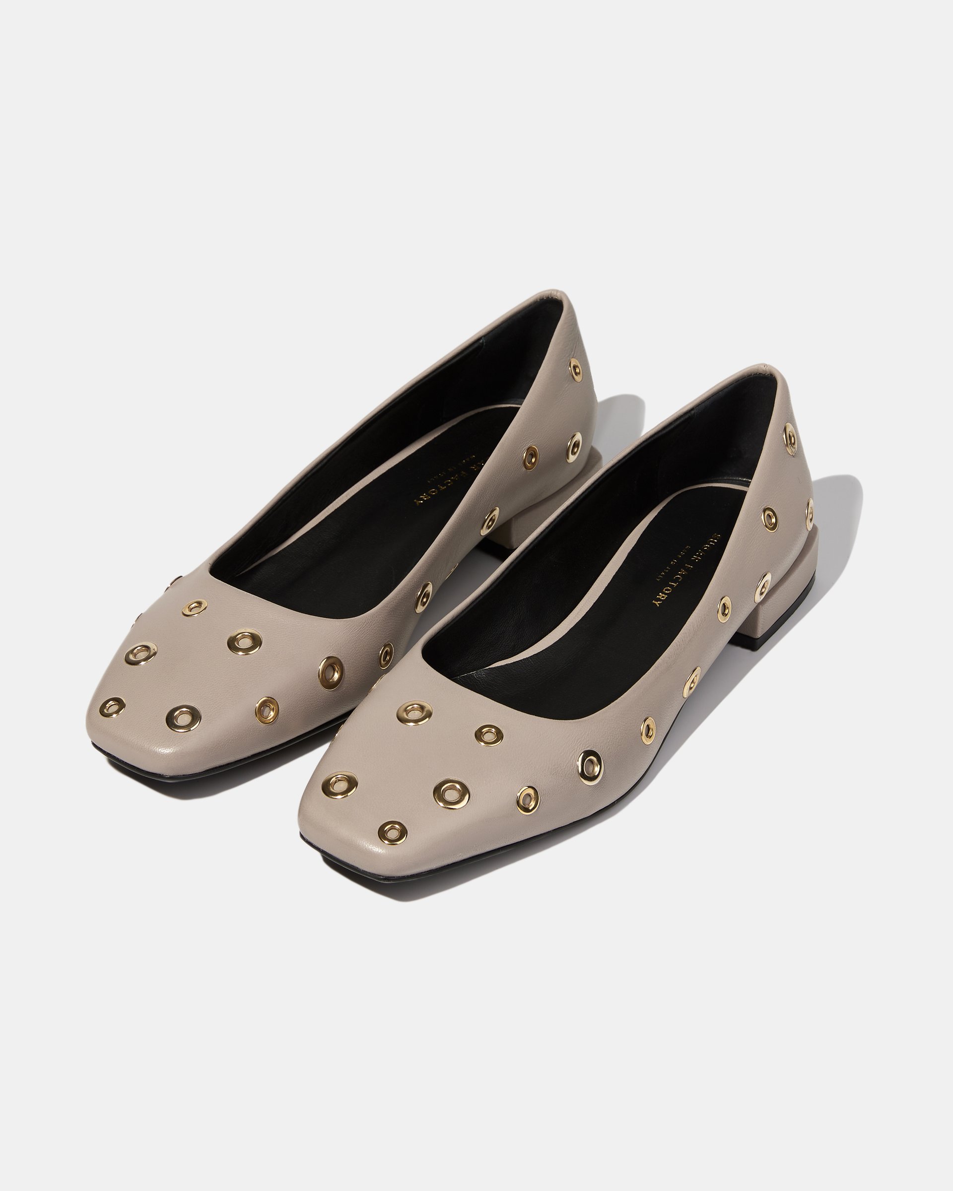 Серые кожаные туфли с заклепками - Image 2 of 4