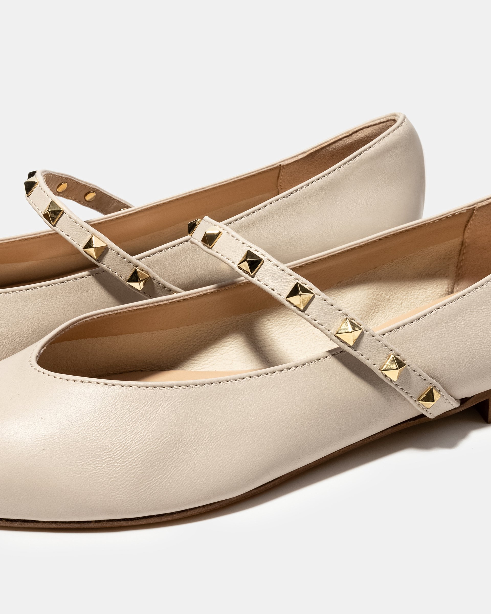 Бежевые балетки из натуральной кожи на ремешке - Image 4 of 4