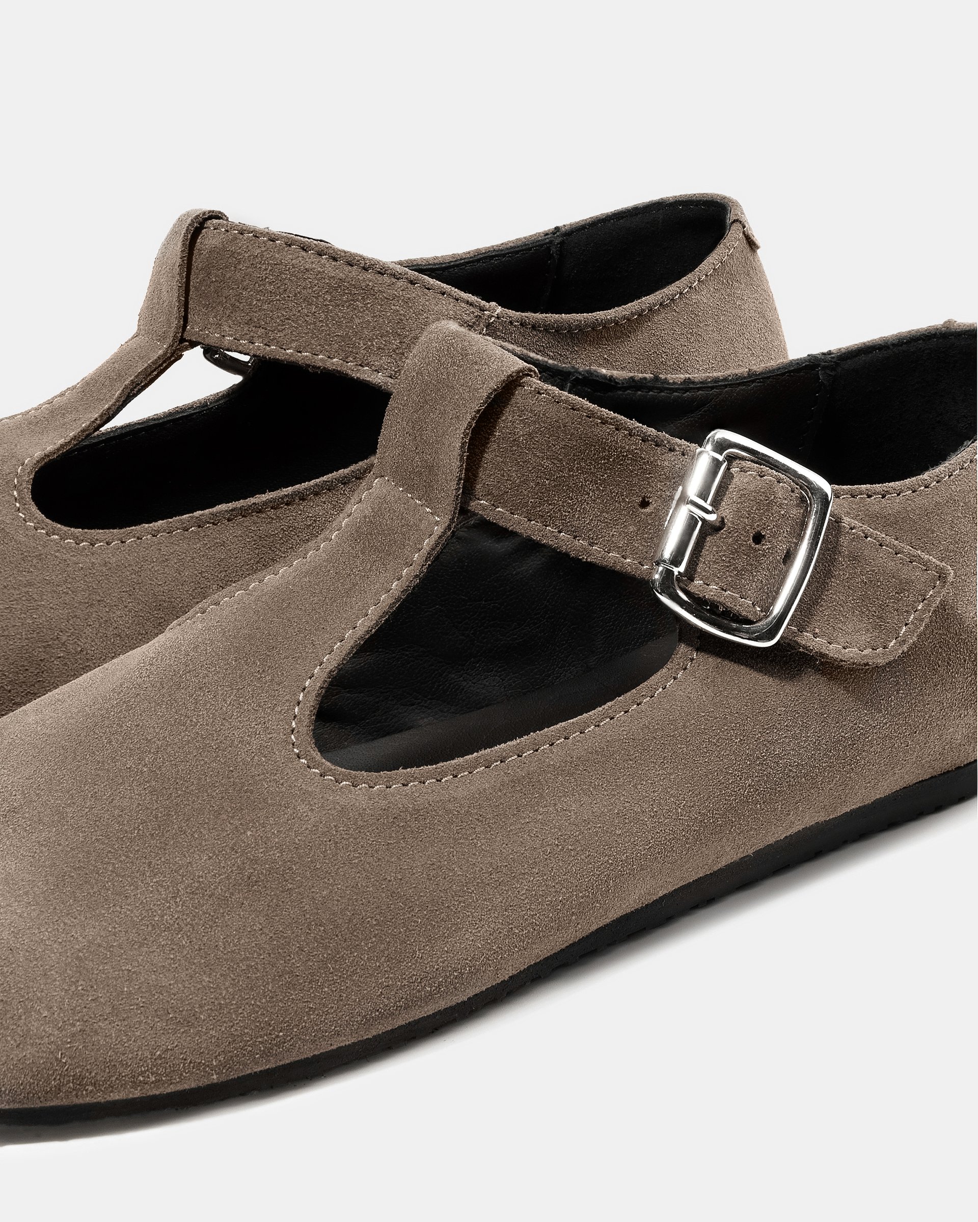 Бежево-серые замшевые туфли - Image 5 of 5