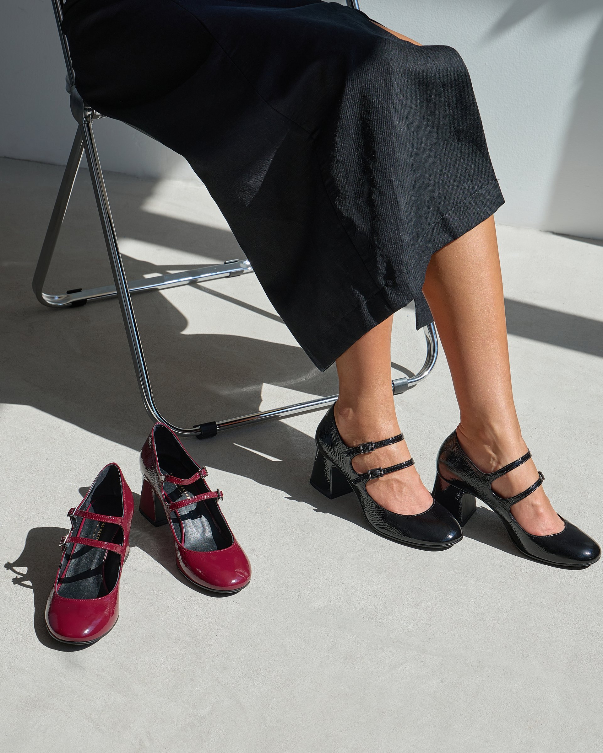 Черные лакированные женские туфли на каблуке - Image 7 of 7