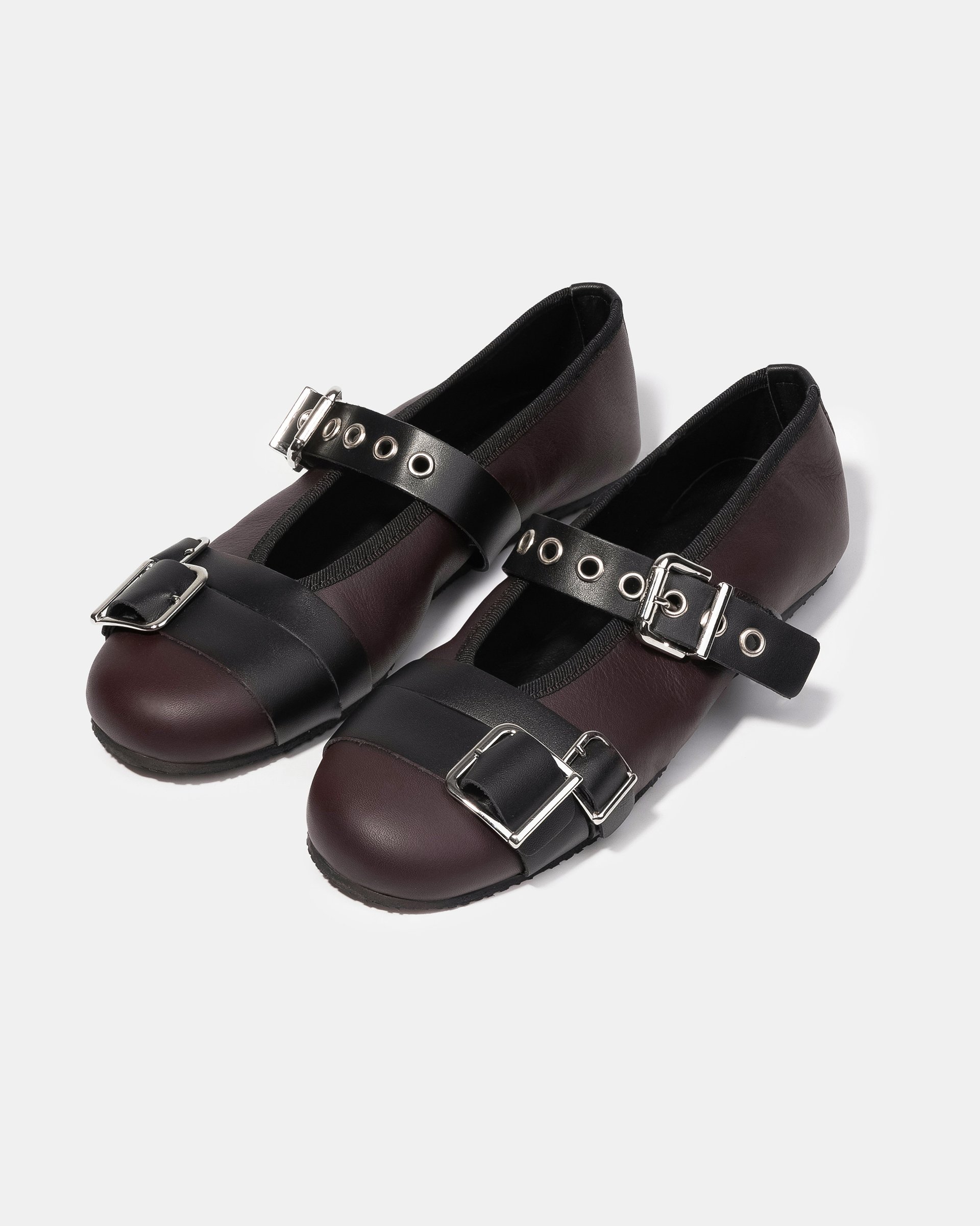 Бордовые кожаные туфли с пряжкой - Image 3 of 5