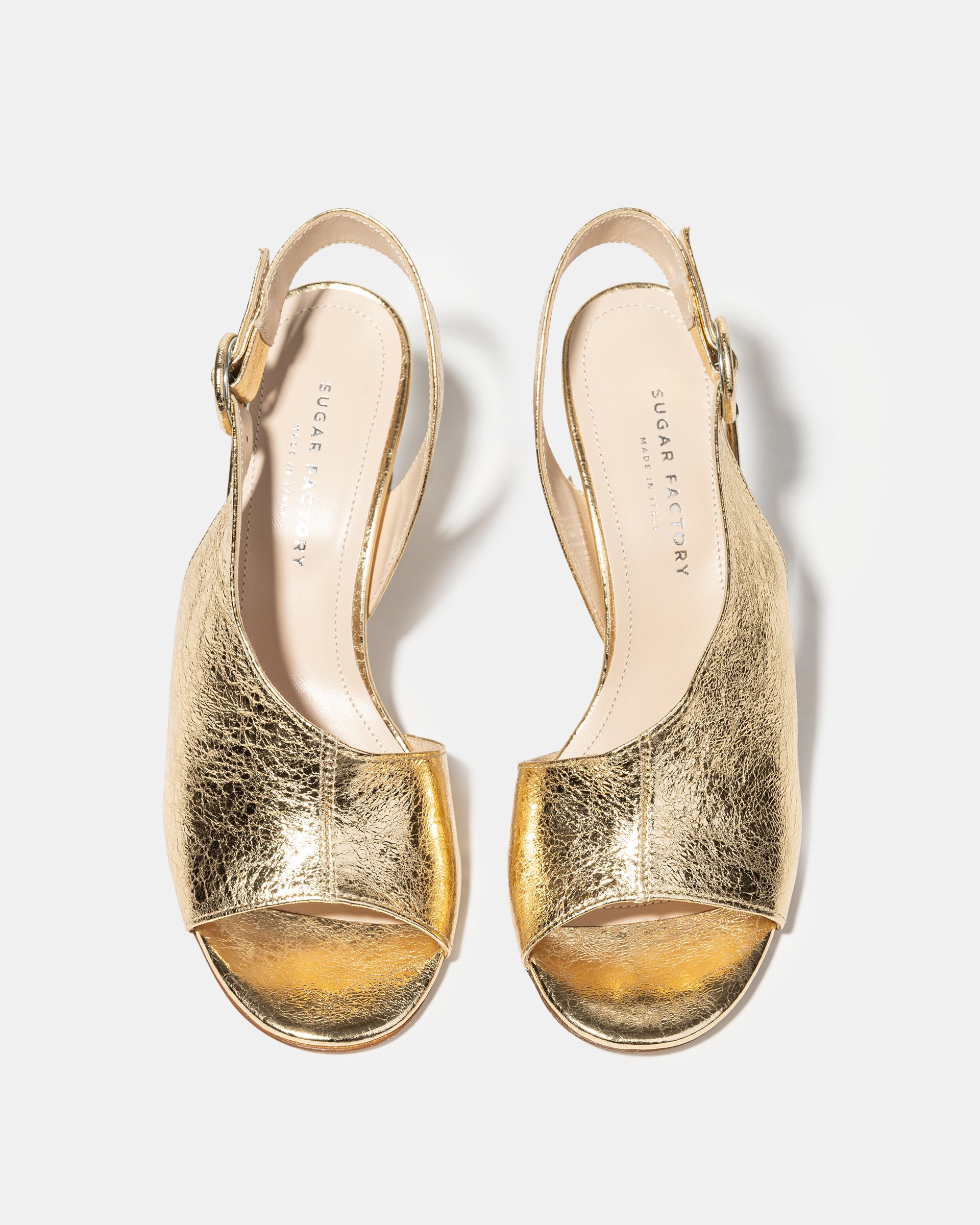 Золотистые босоножки на высоком каблуке - Image 3 of 4