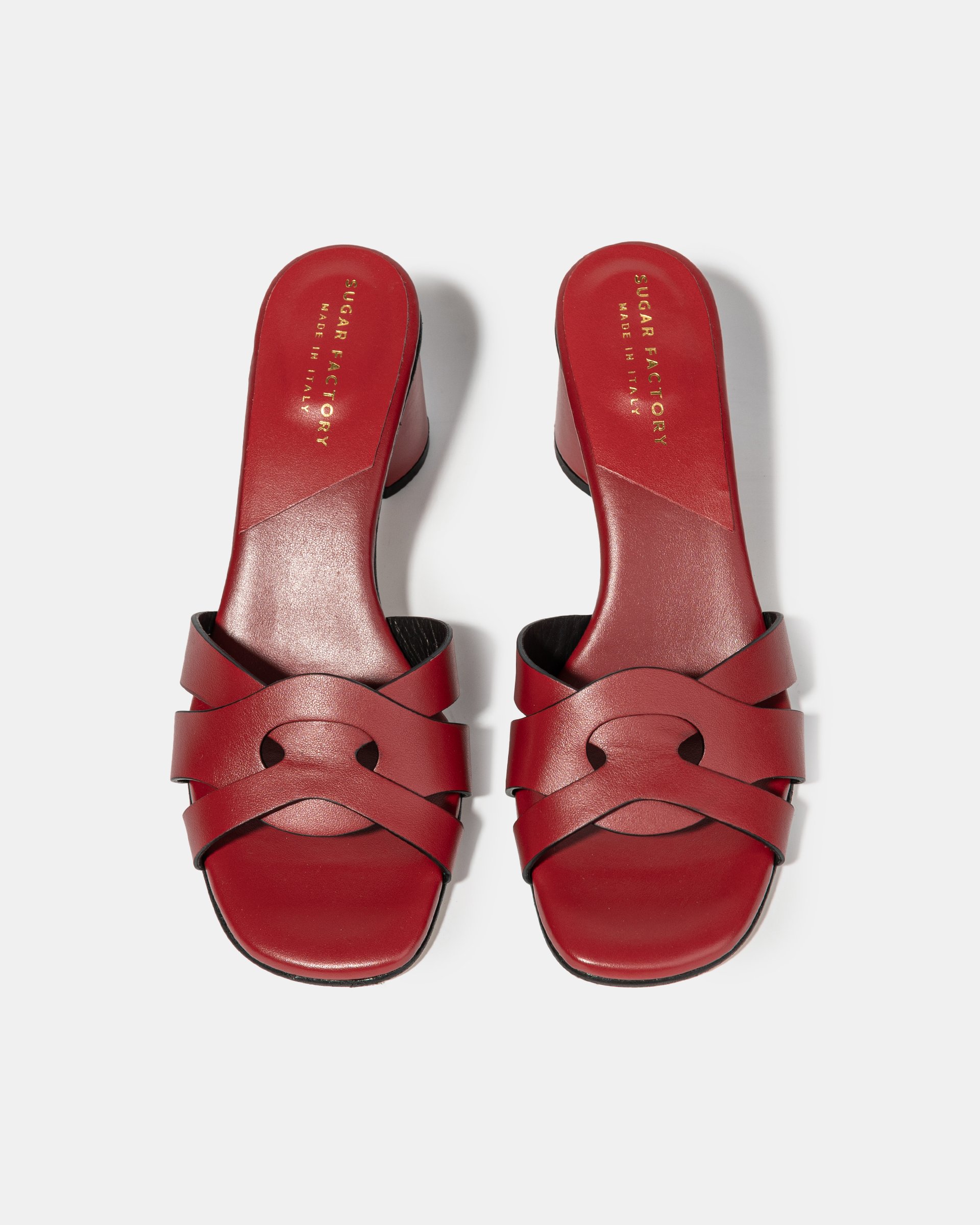 Бордовые мюли из натуральной кожи - Image 3 of 5