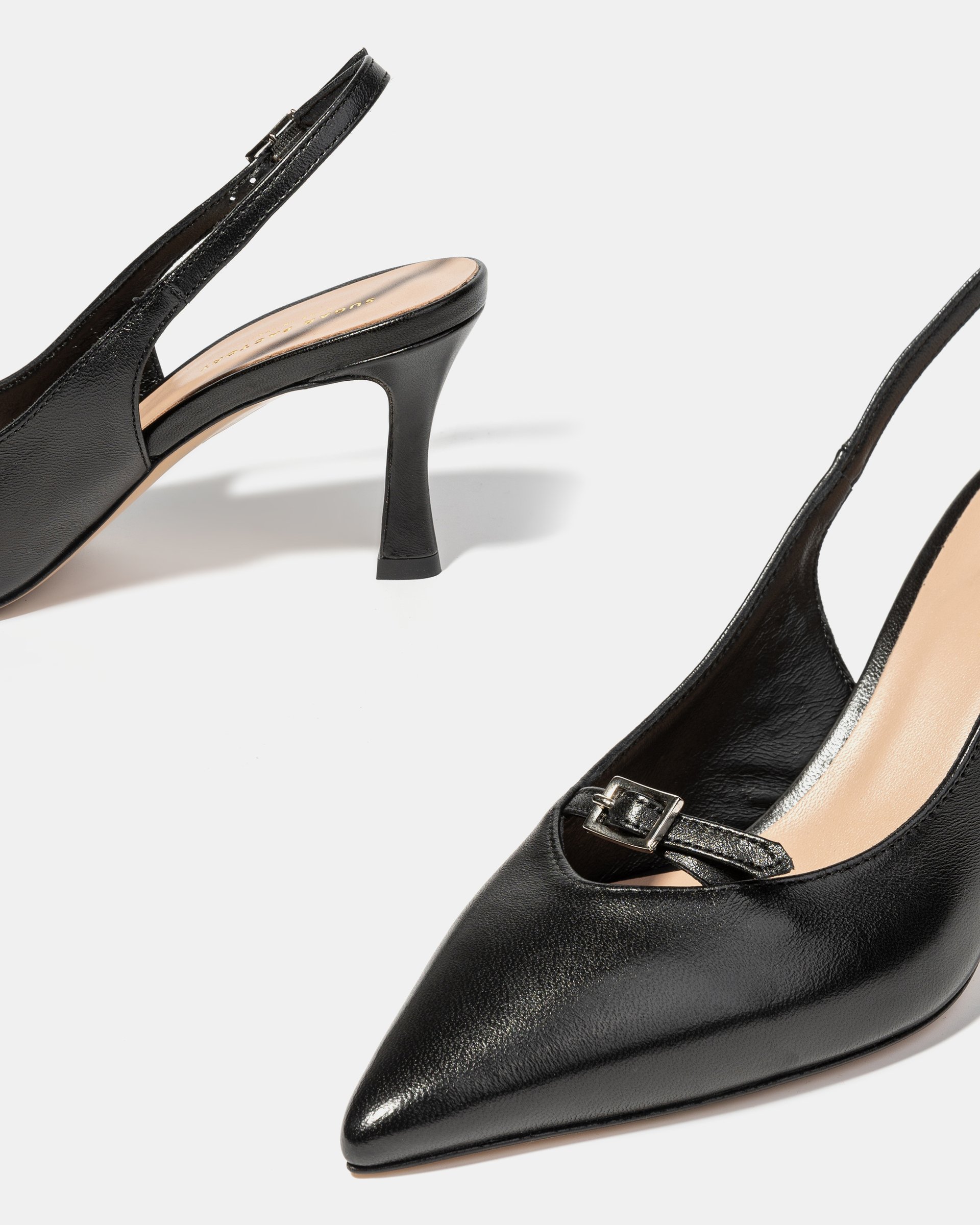 Чёрные кожаные туфли на каблуке - Image 4 of 5