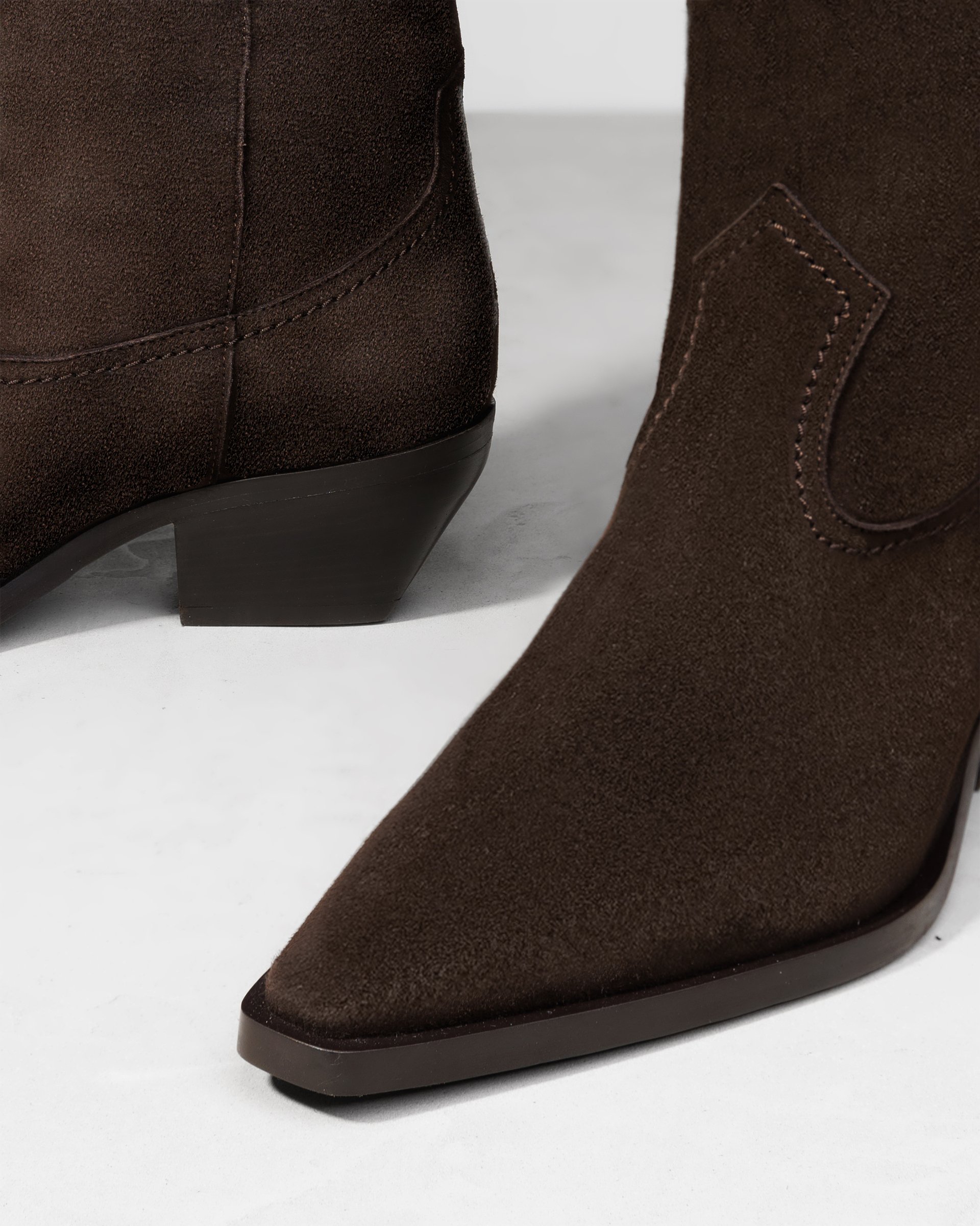 Сапоги из темно-коричневой замши - Image 4 of 5
