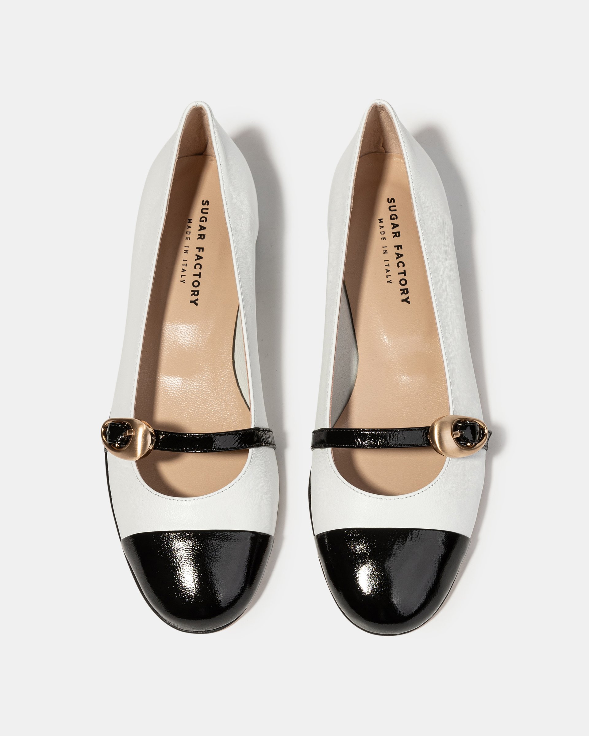 Черно-белые кожаные туфли - Image 3 of 4