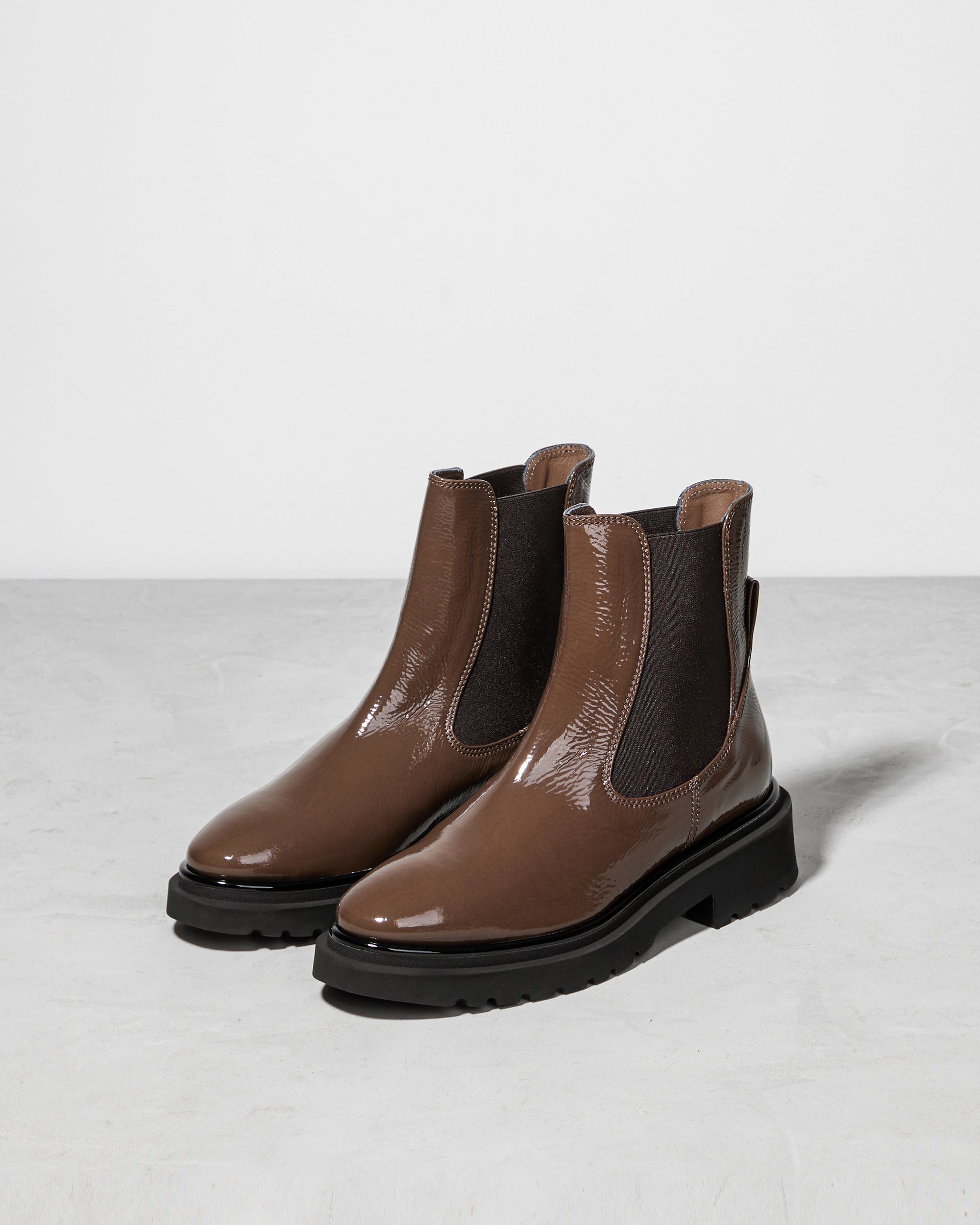 Темно-коричневые ботинки из лакированной кожи - Image 3 of 5