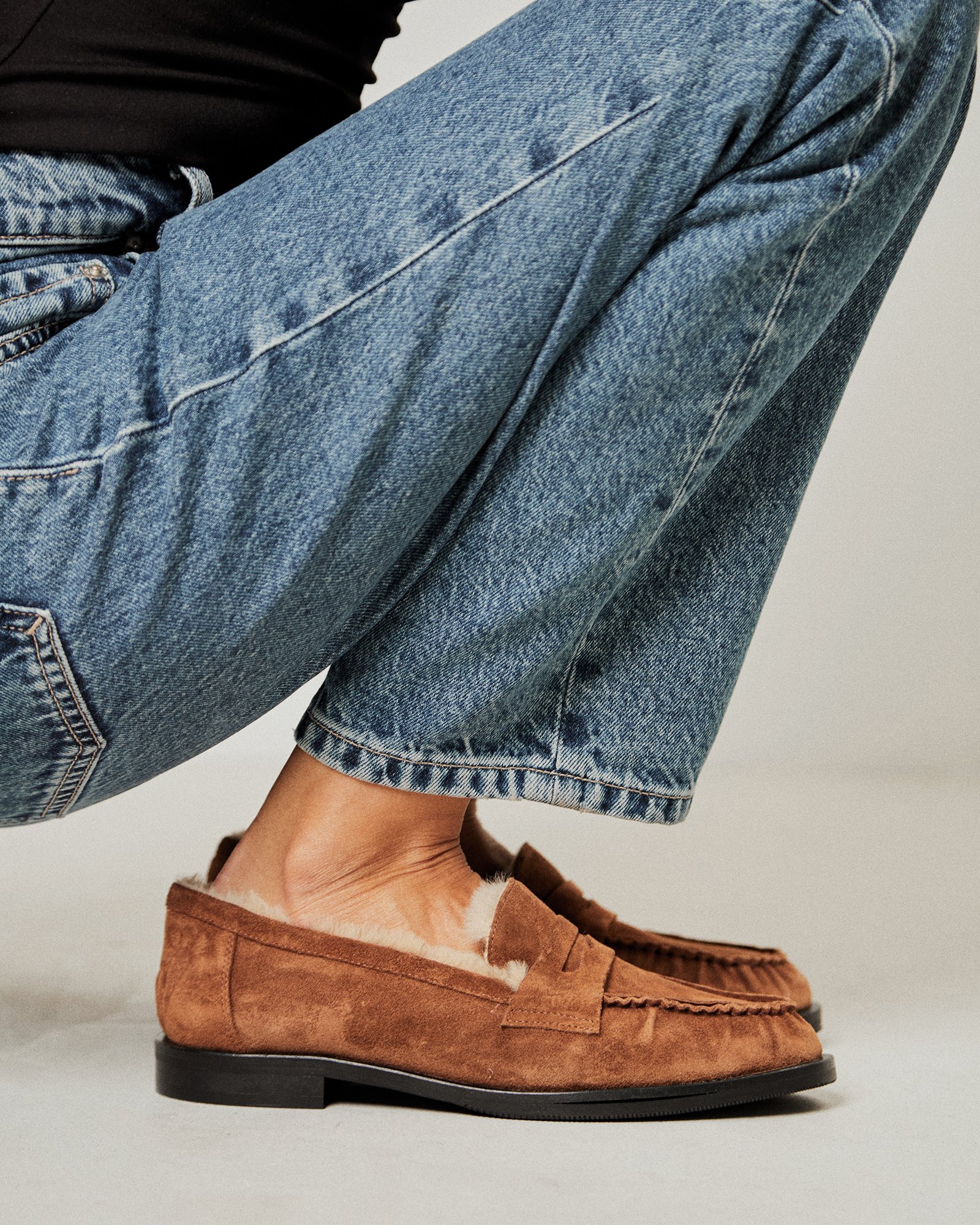 Коричневые замшевые лоферы - Image 5 of 5