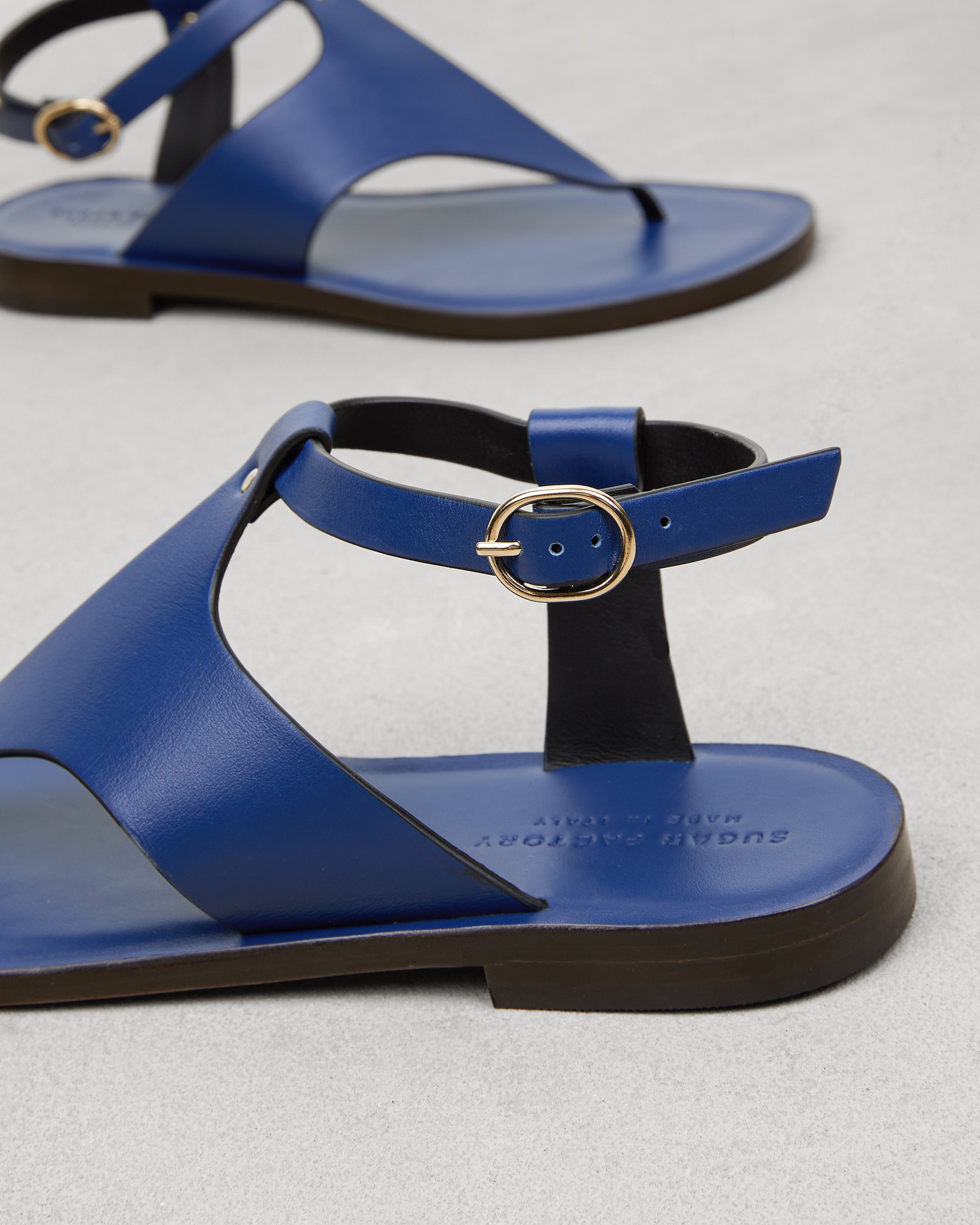 Синие кожаные сандалии - Image 4 of 6