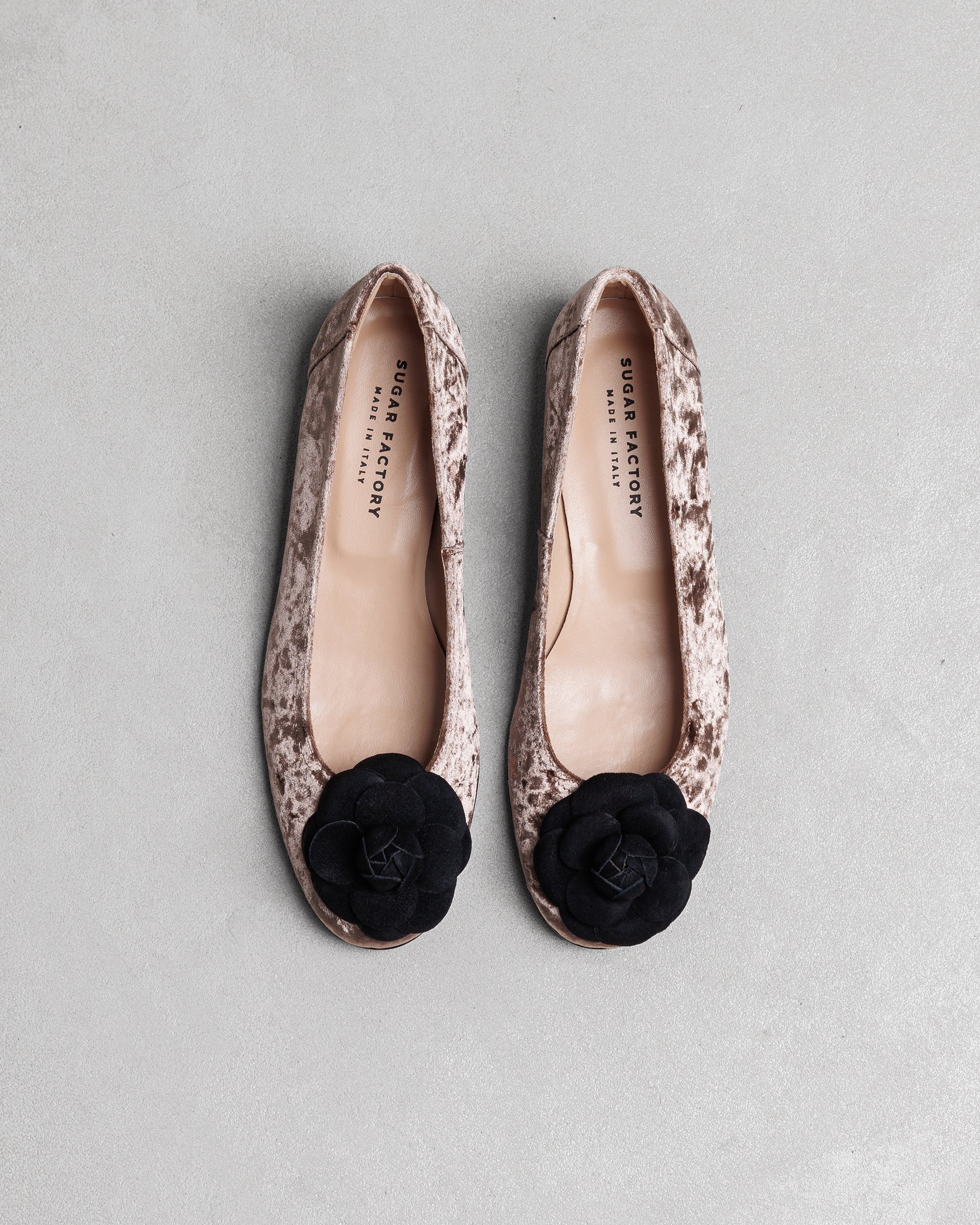 Бежевые балетки с цветочным декором - Image 3 of 7