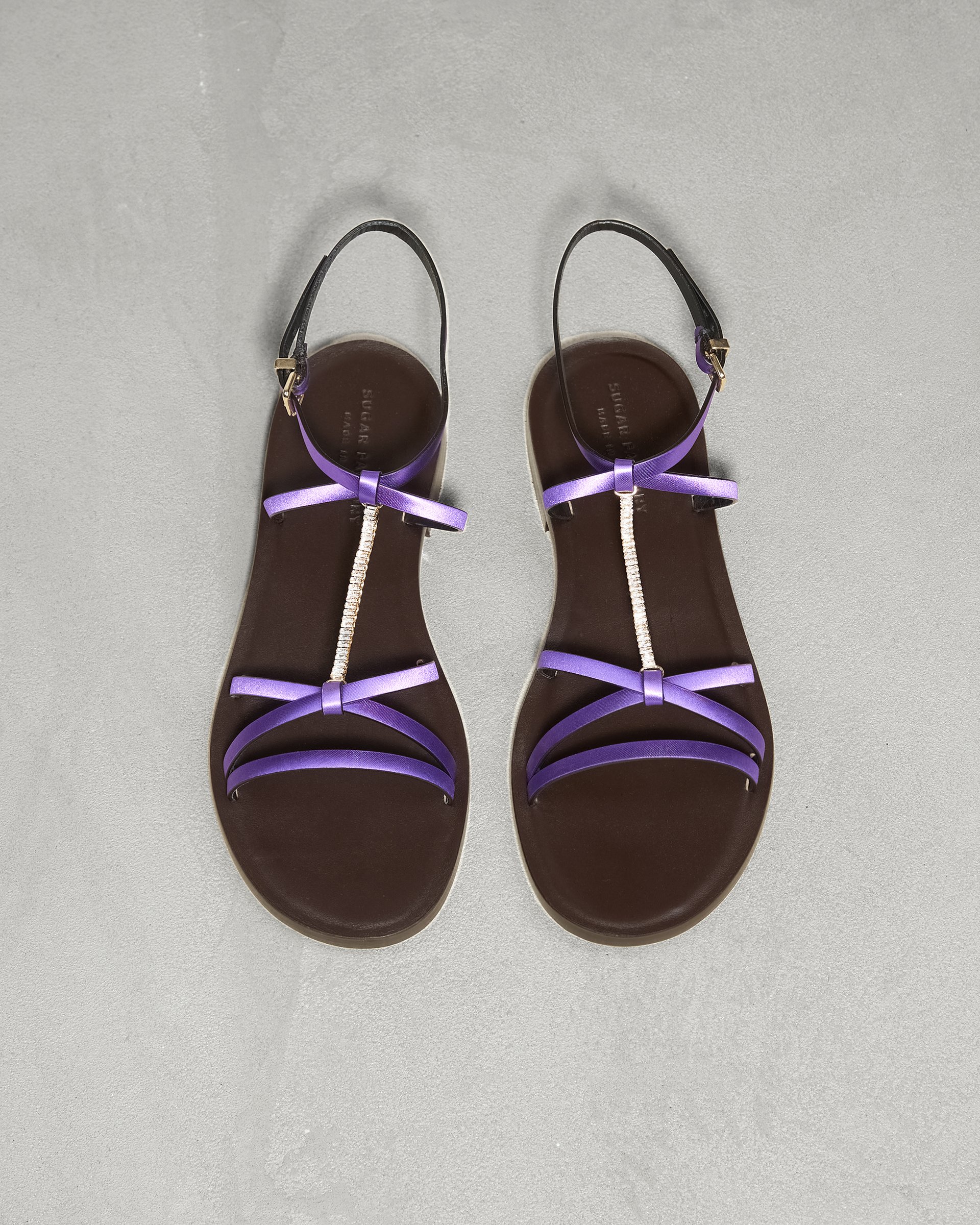 Лиловые кожаные босоножки - Image 2 of 7