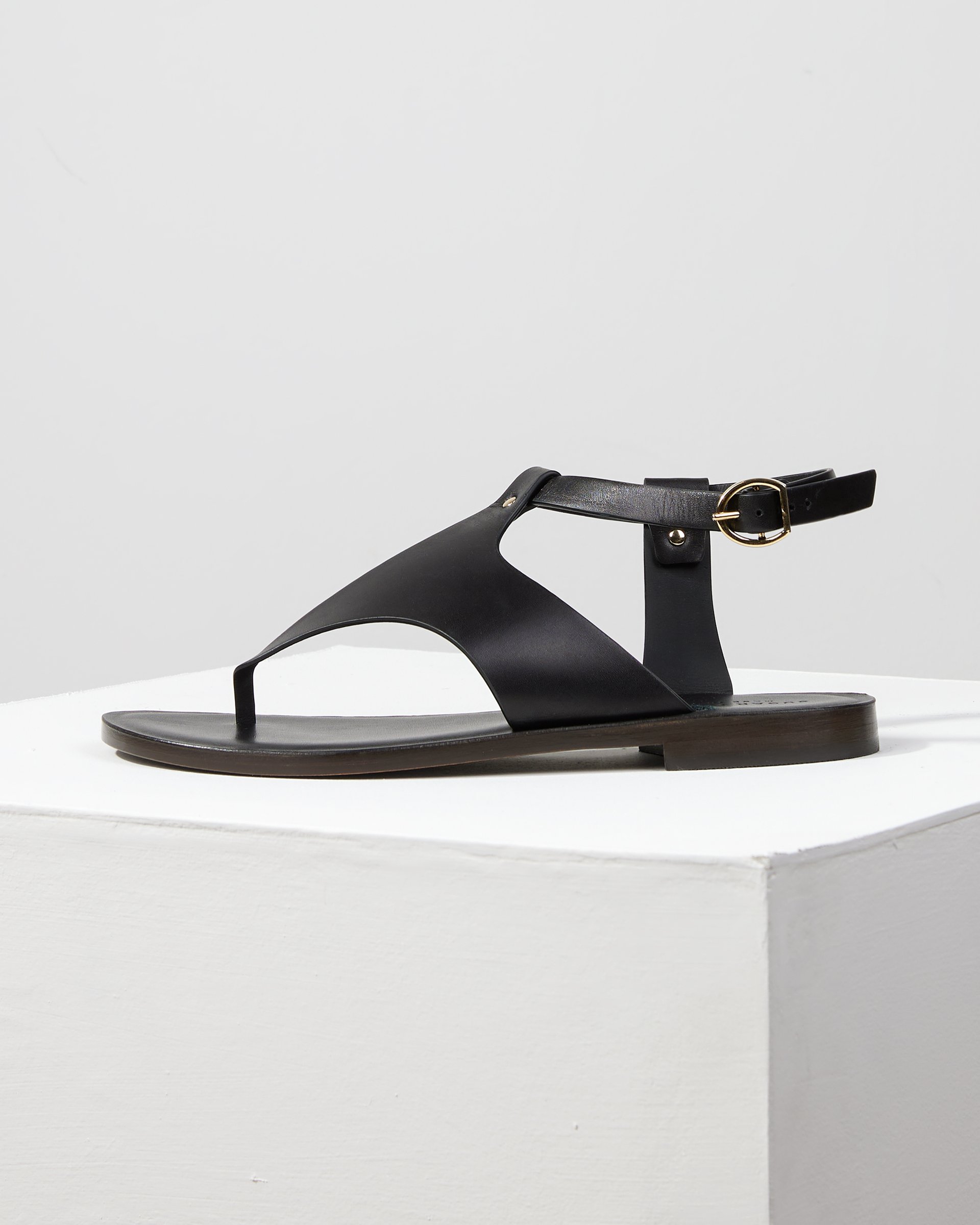 Черные кожаные сандалии - Main image