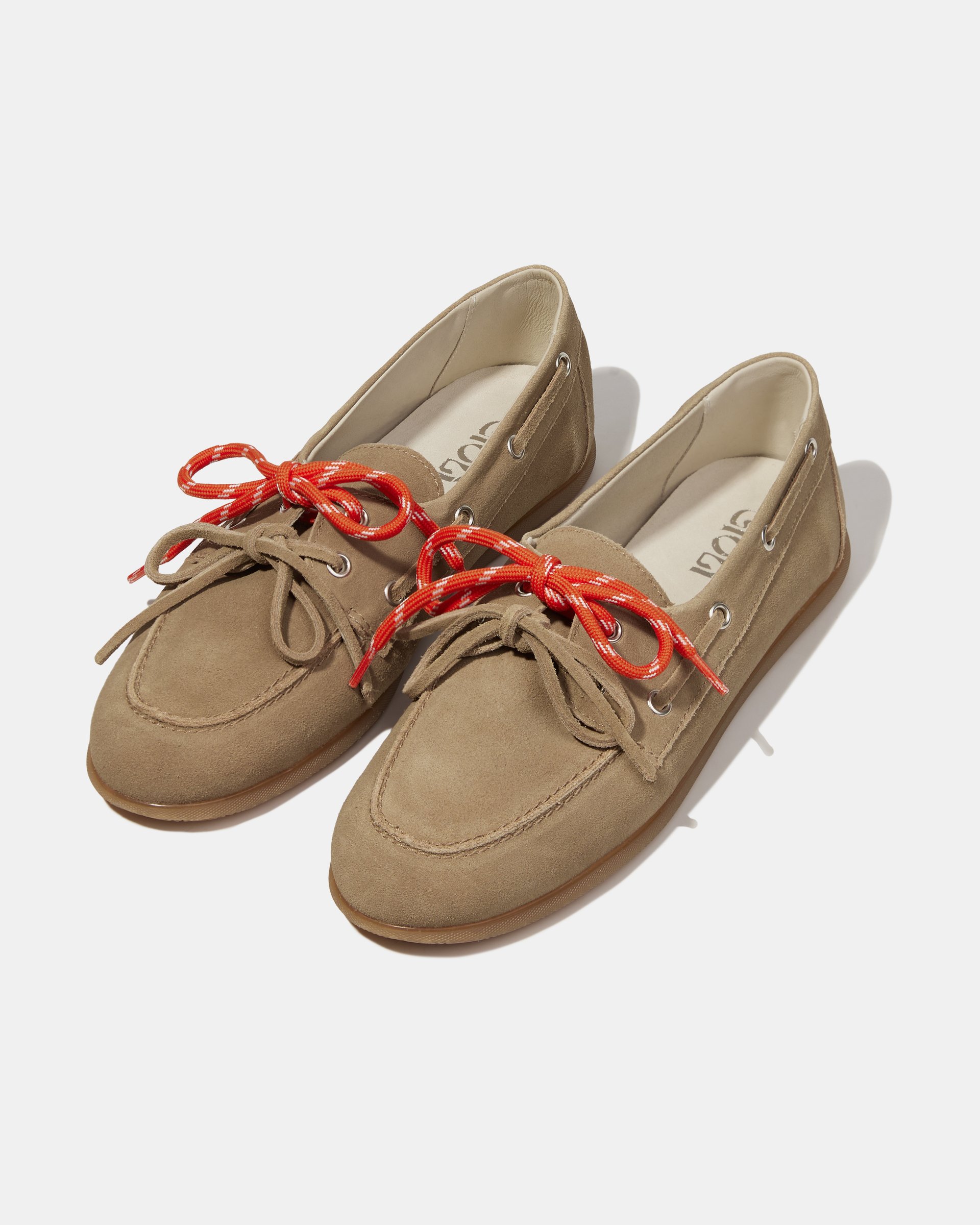 Светло-коричневые замшевые мокасины со шнурками - Image 3 of 6