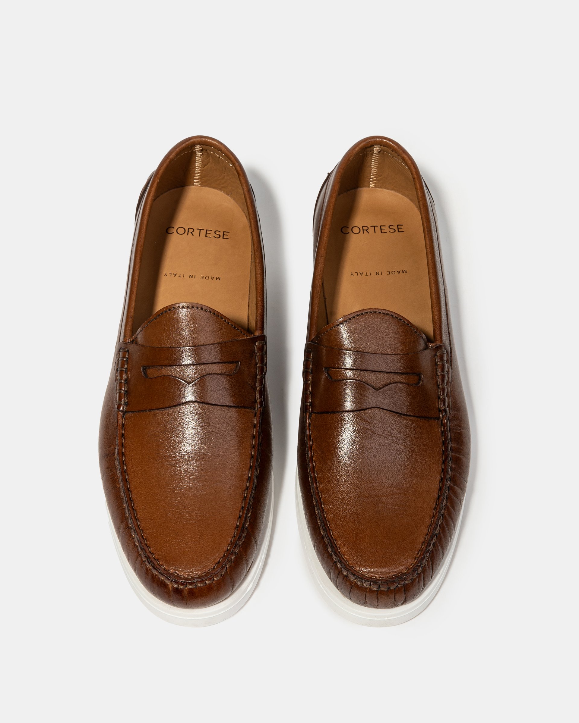 Коричневые кожаные лоферы - Image 3 of 5