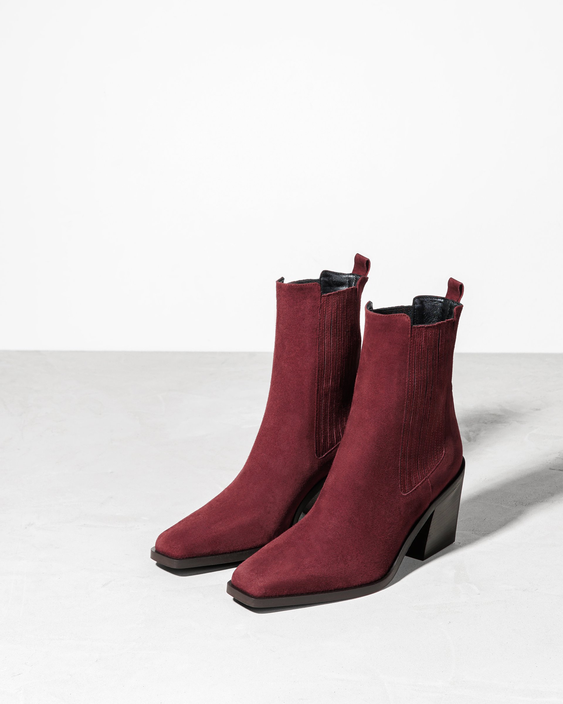Бордовые замшевые ботинки - Image 2 of 4